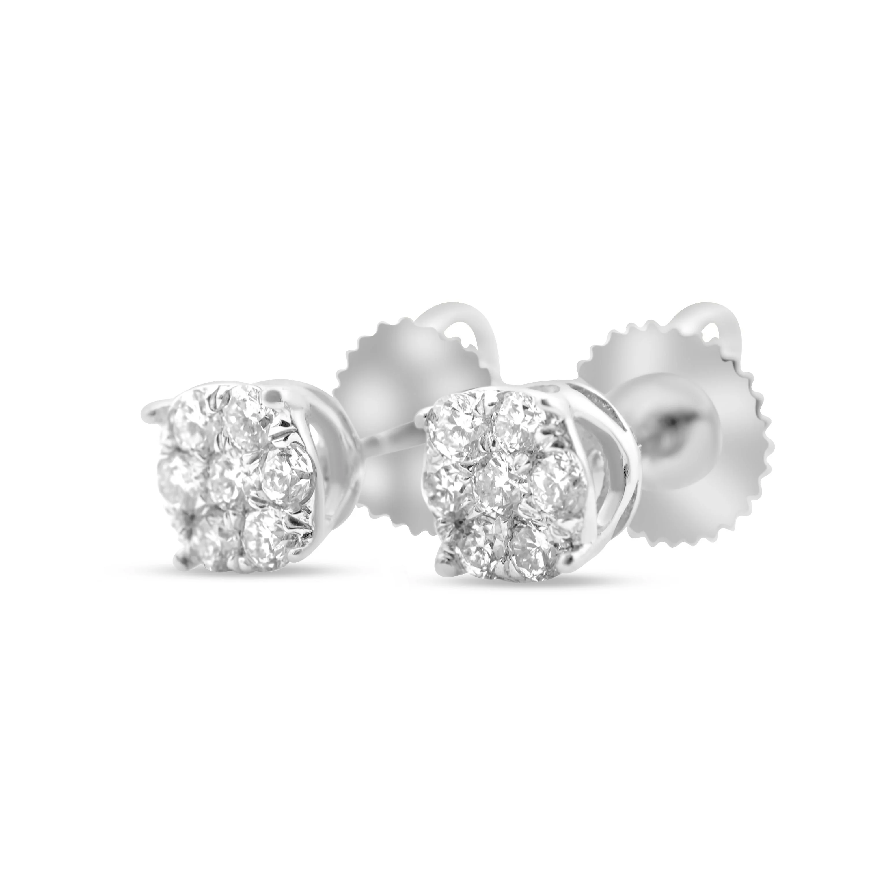 10K Gold Diamond Stud Earrings 0.24 ct - Image 5