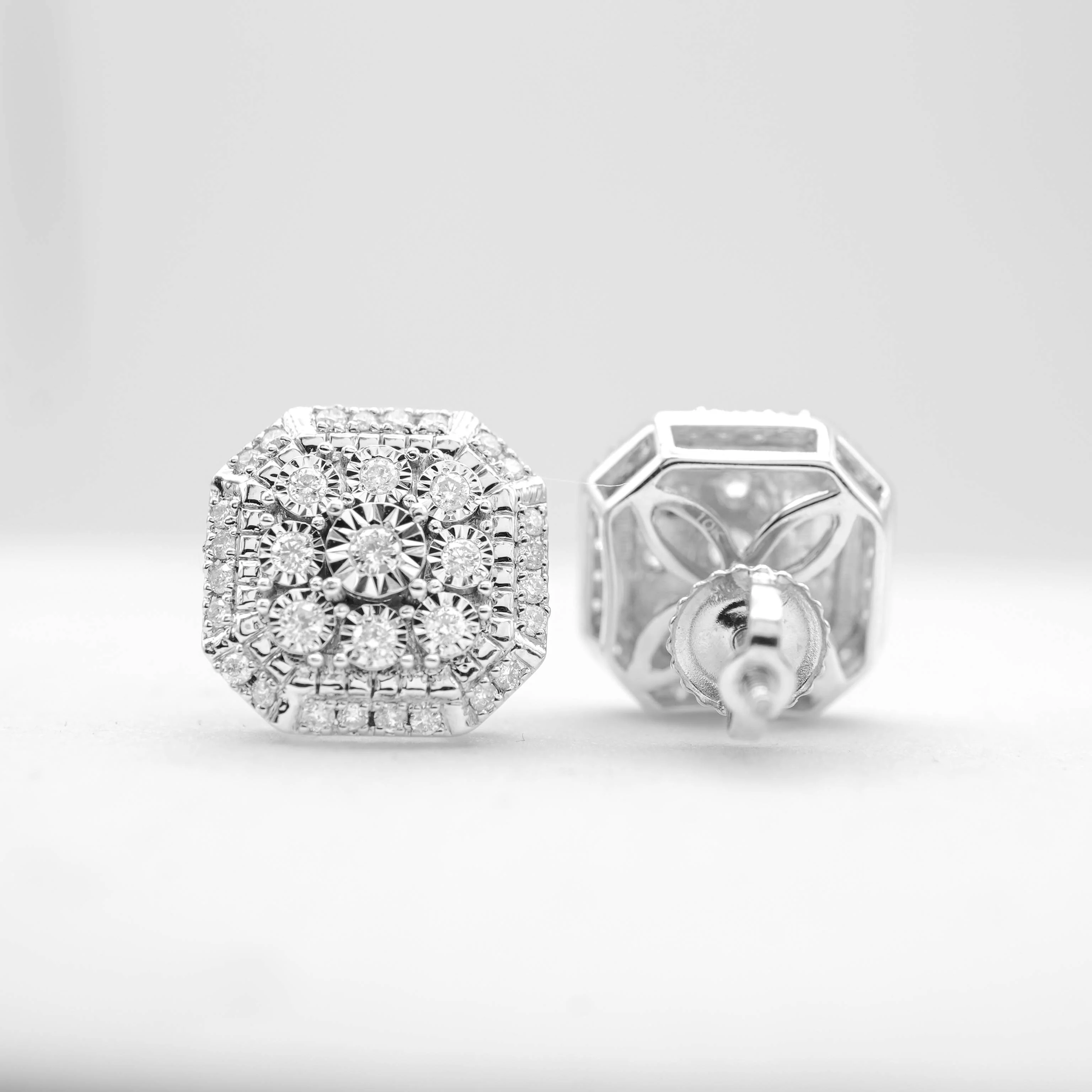 10K Gold Diamond Stud Earrings 0.30 CT - Image 9