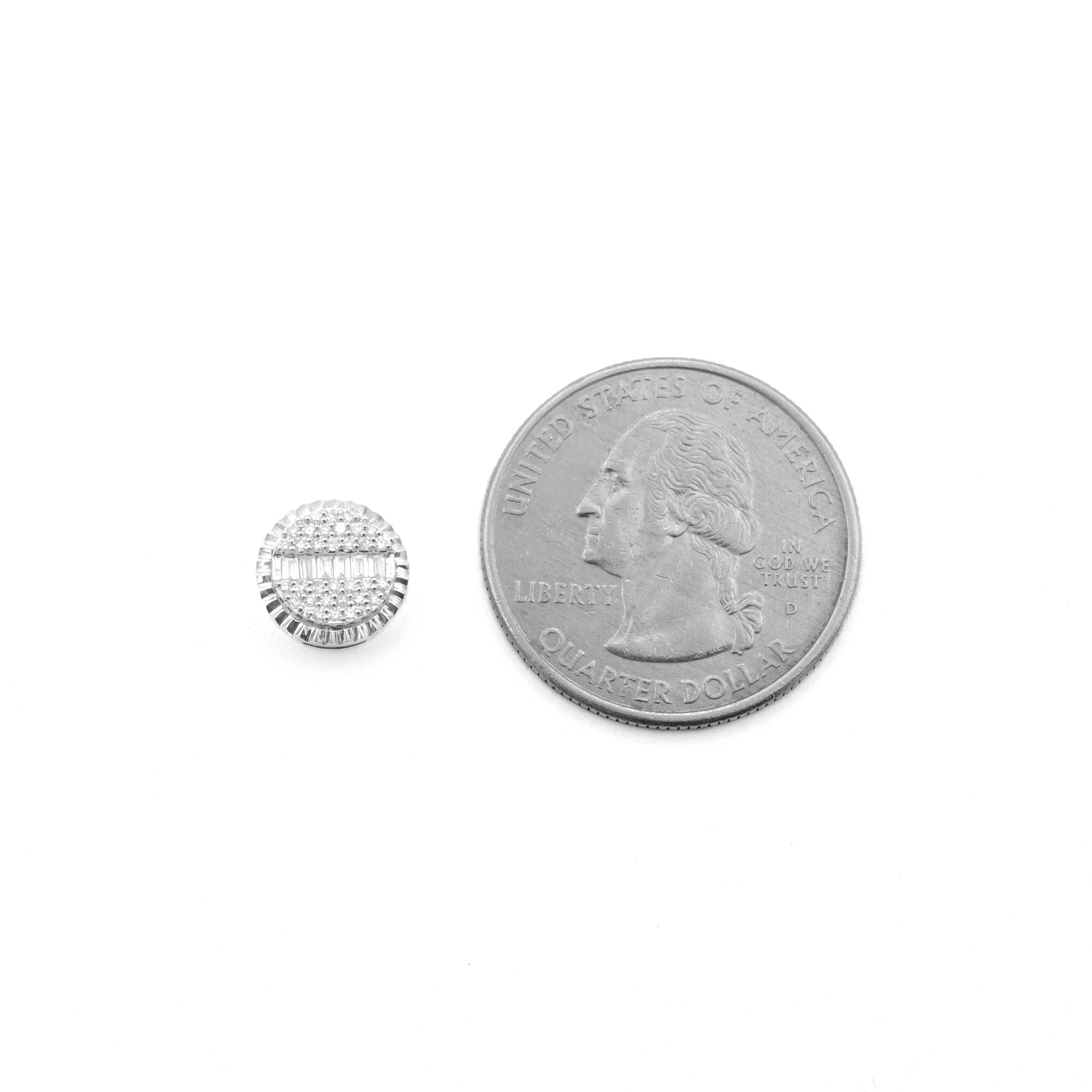 10K Gold Diamond Stud Round Earrings 0.30 CT - Image 10