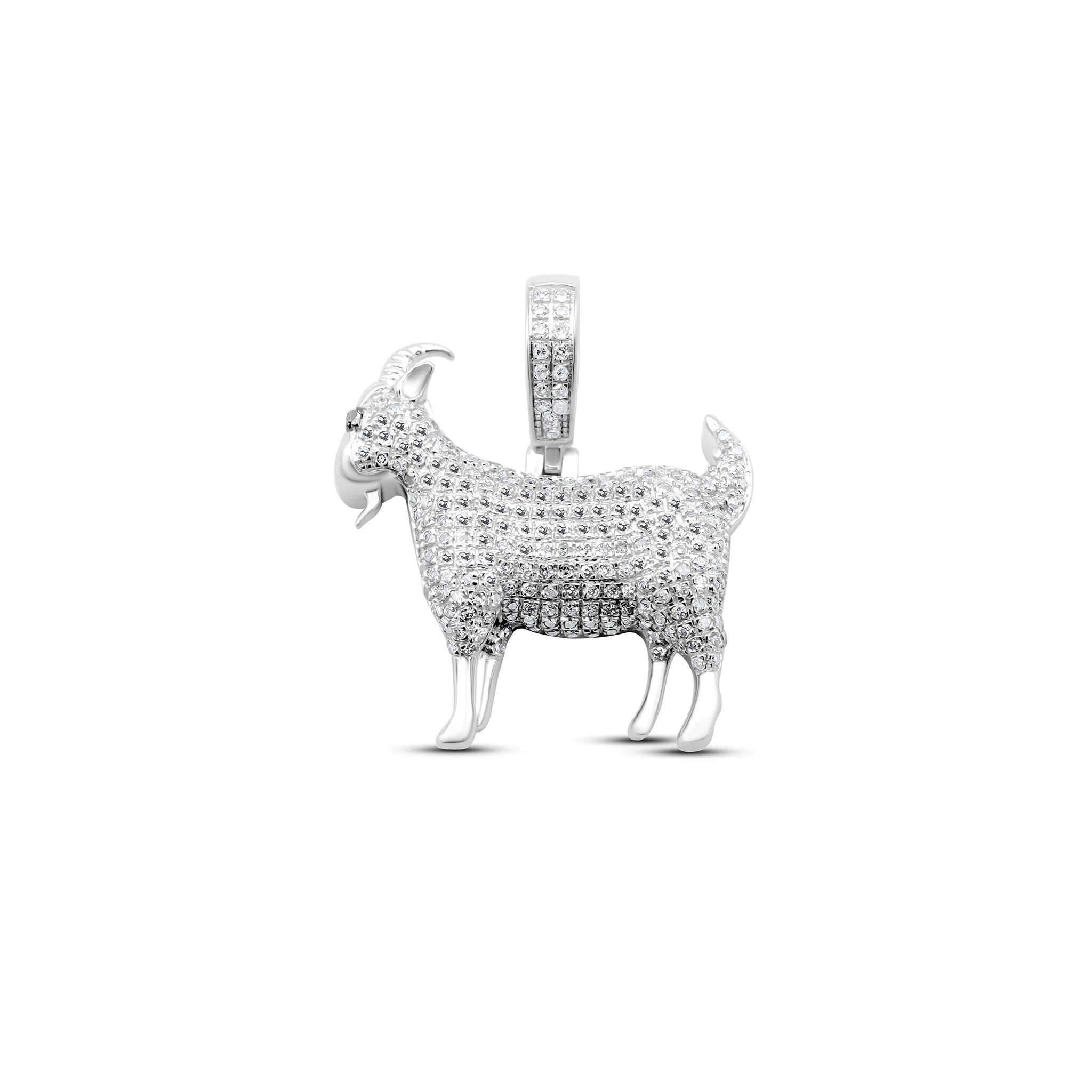 10K Gold Goat Diamond Pendant 0.50 CT - Image 4