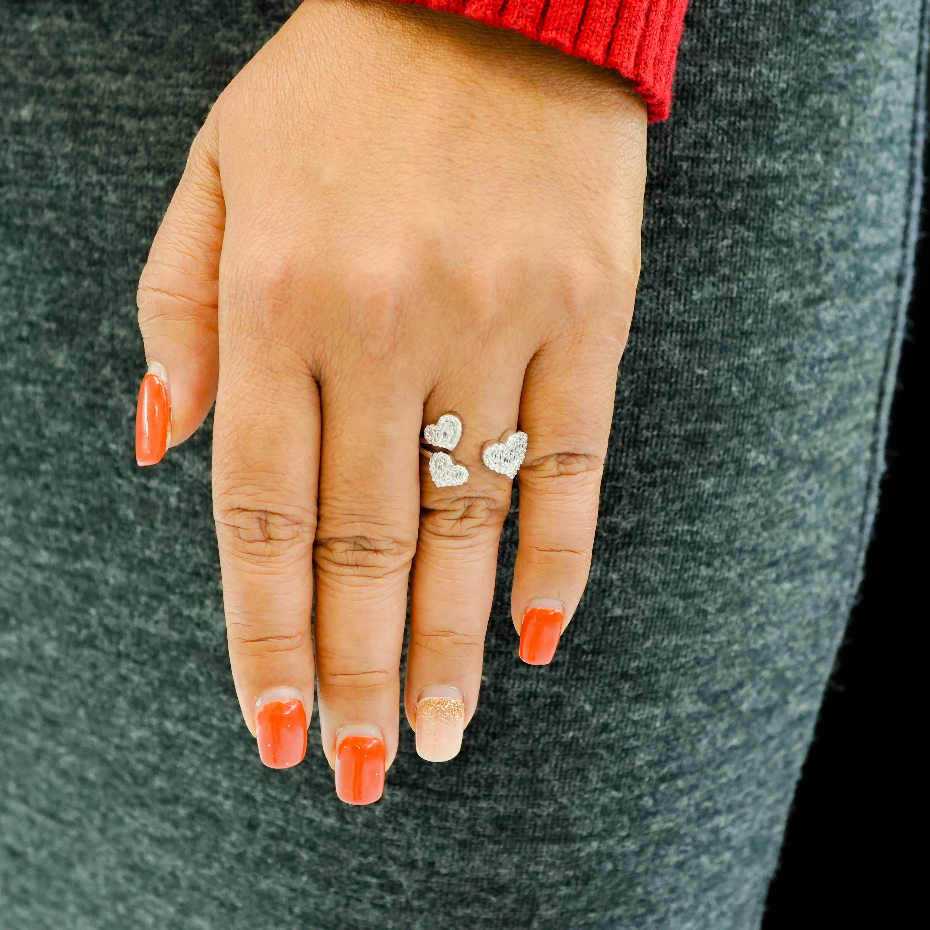 10K Gold Heart Diamond Ring 0.28 CT - Image 6