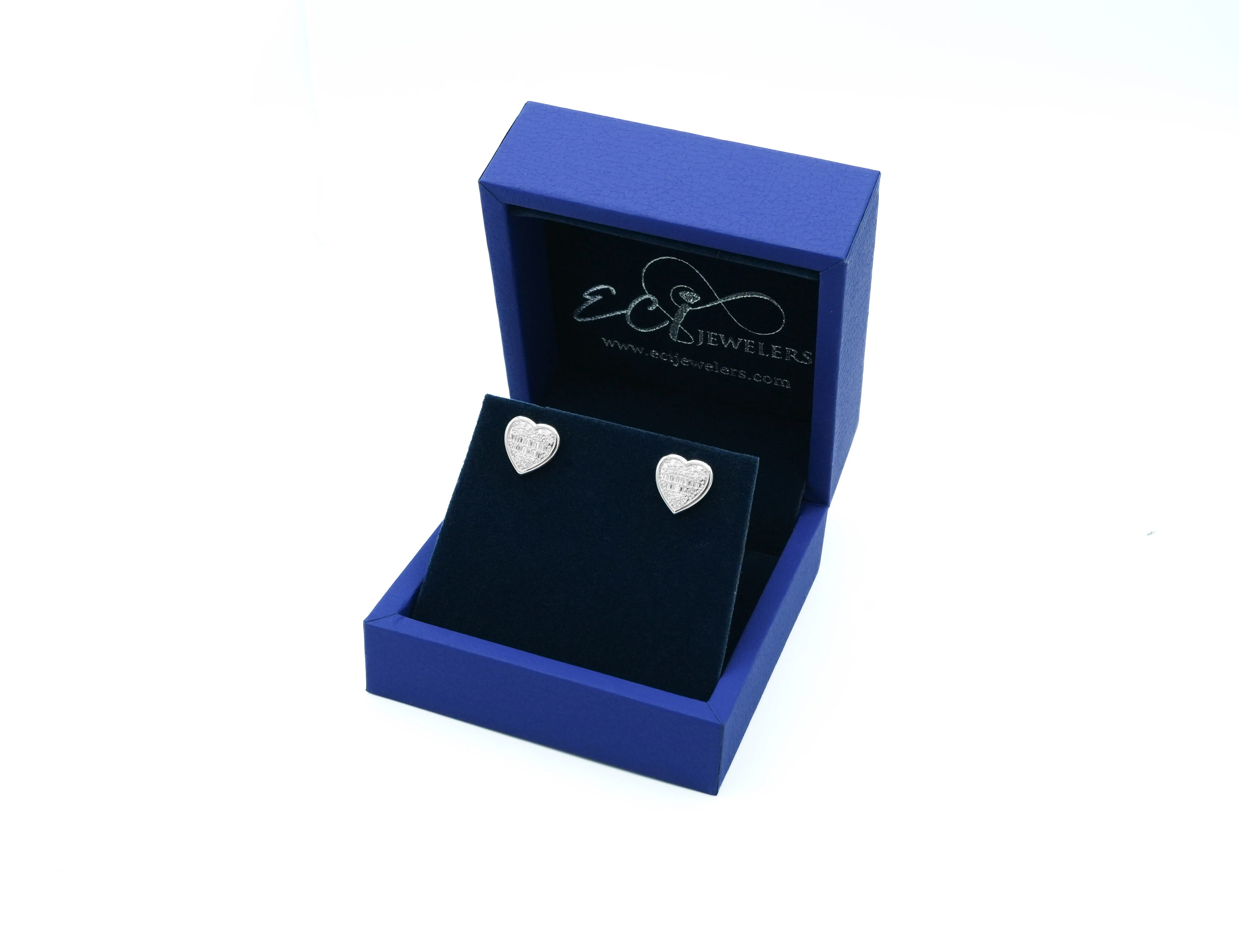 10K Gold Heart Diamond Stud Earrings 0.49 CT - Image 7