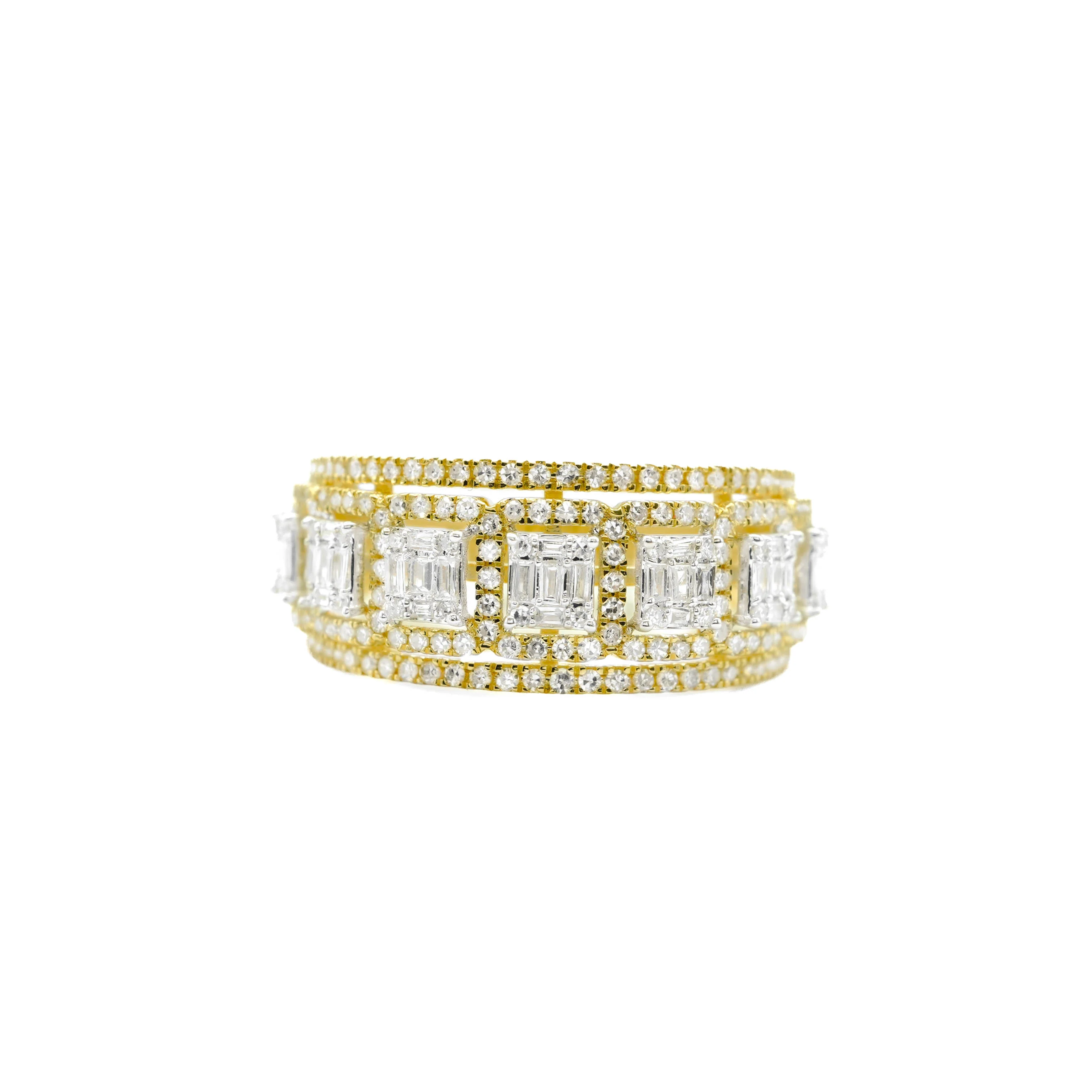 10K Gold Men's Diamond Ring 0.98 CT