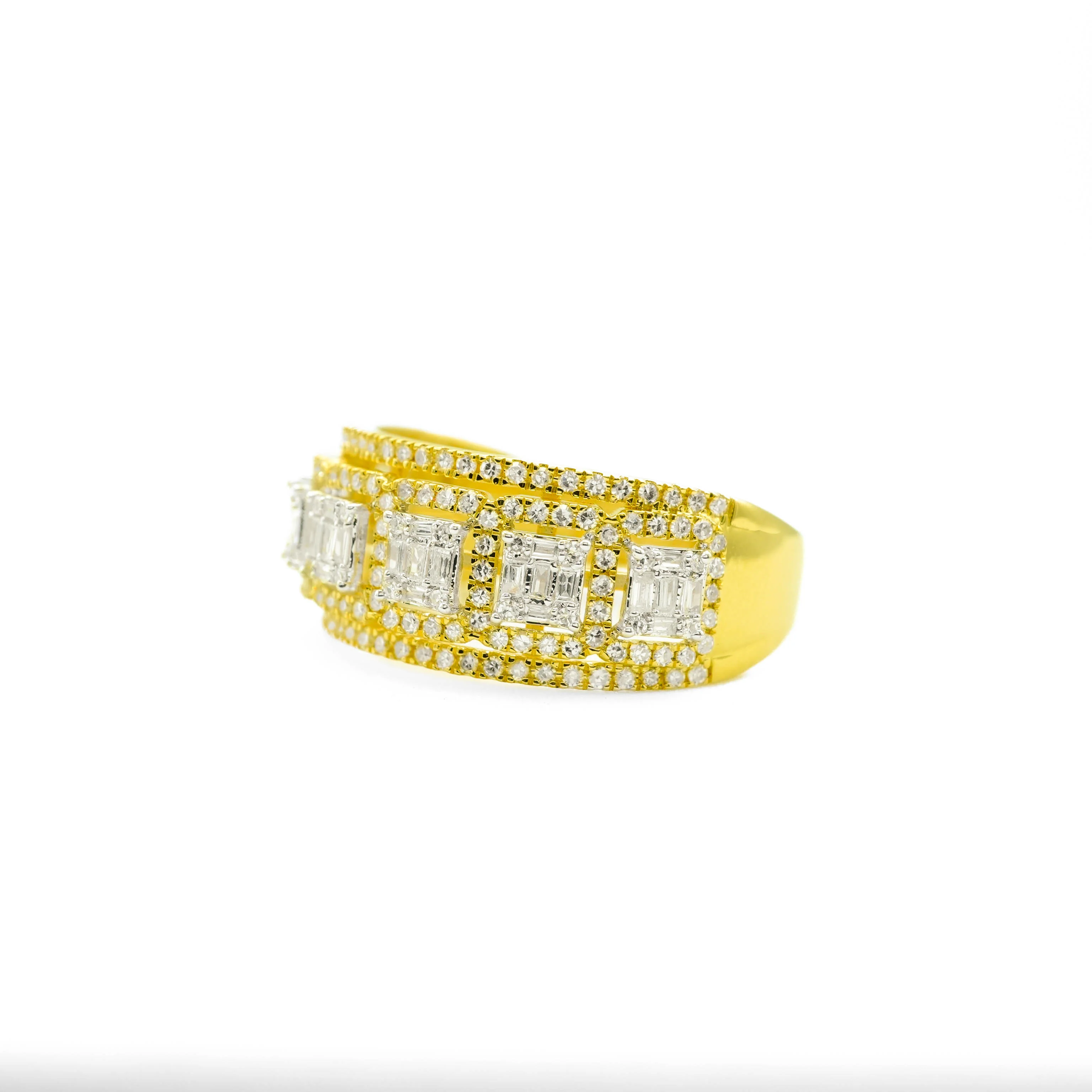 10K Gold Men's Diamond Ring 0.98 CT - Image 2