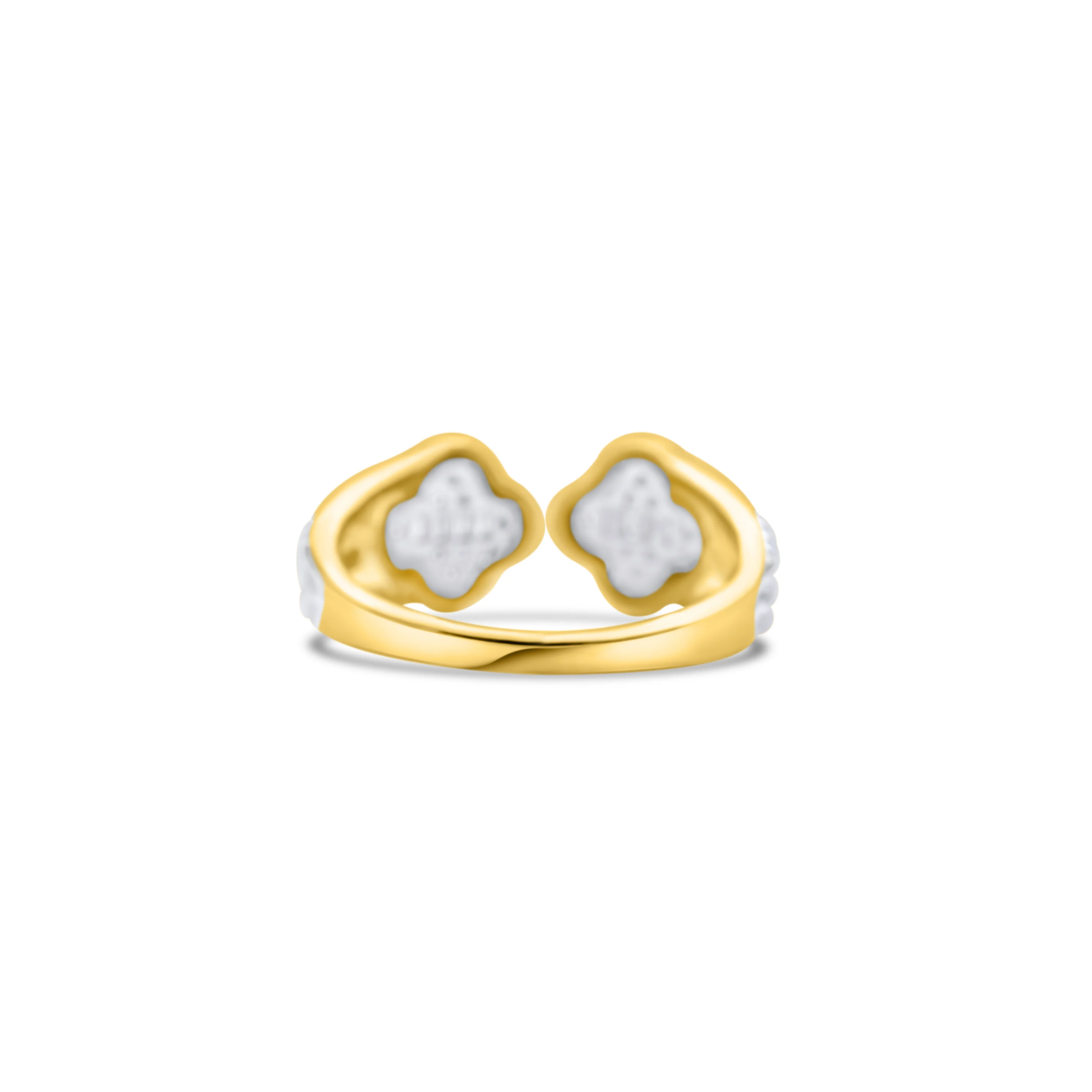 10K Gold Clover Diamond Ring 0.42 CT - Image 4