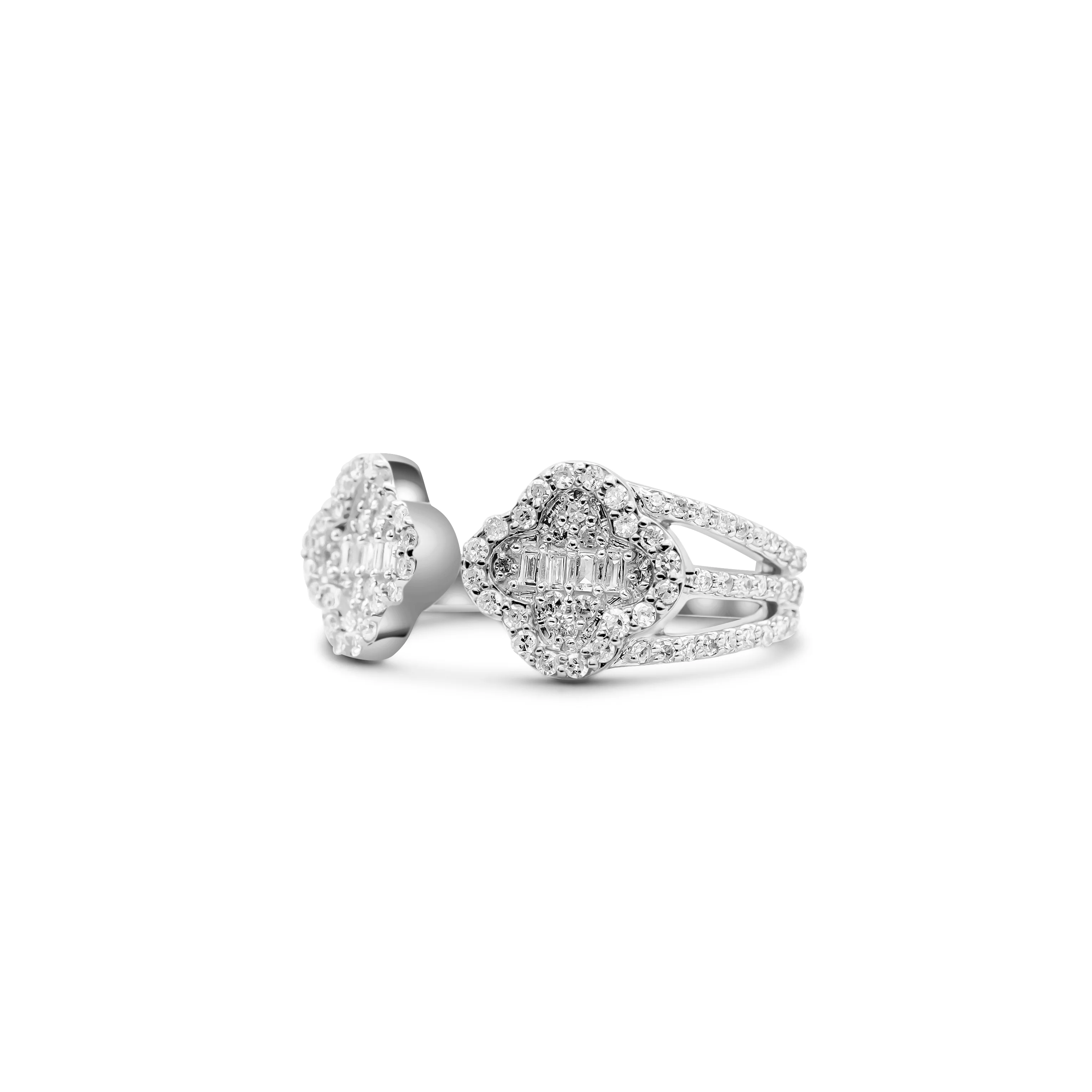 10K Gold Clover Diamond Ring 0.42 CT - Image 7
