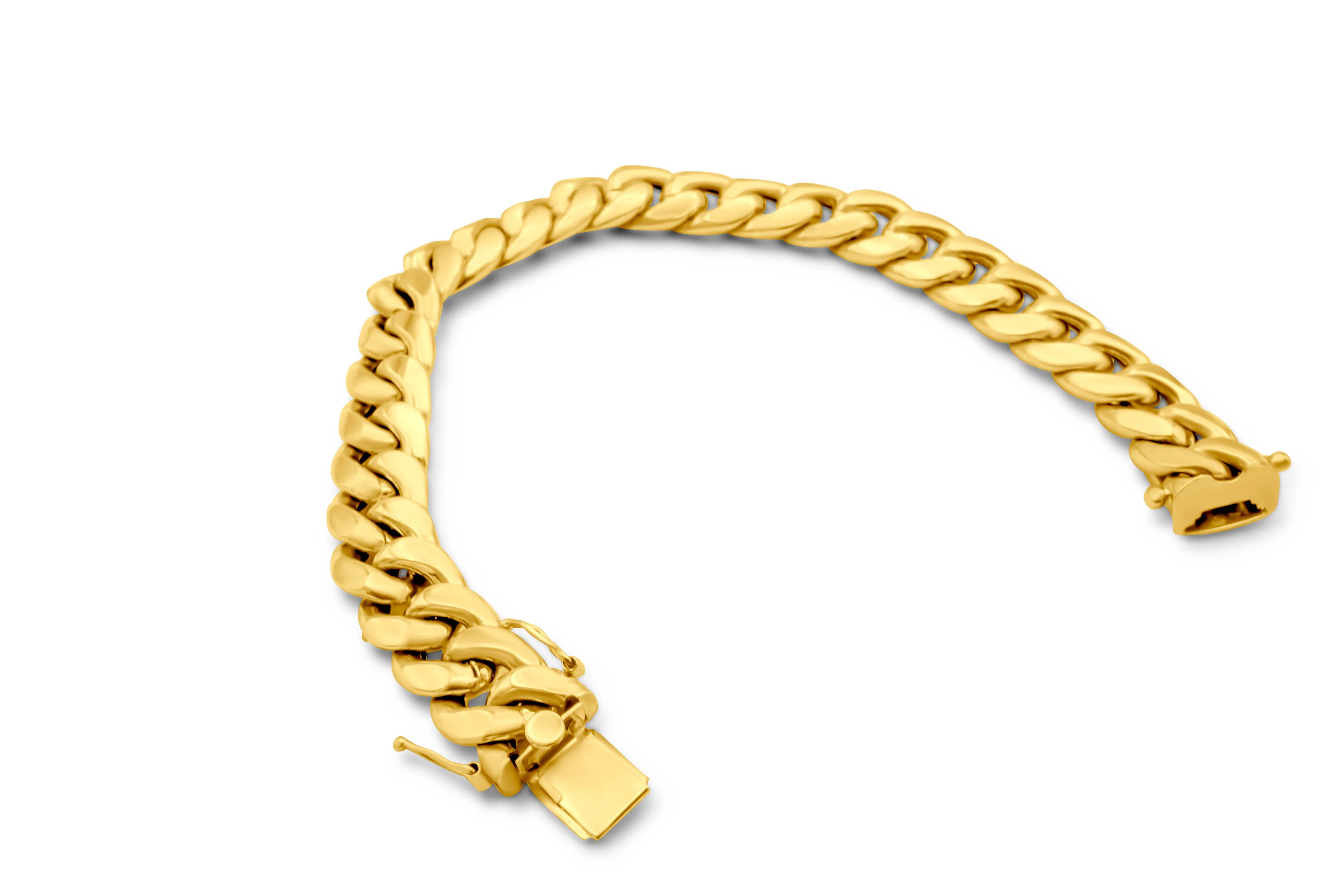 10K Yellow Gold Cuban Bracelet 11.2 mm - Image 3
