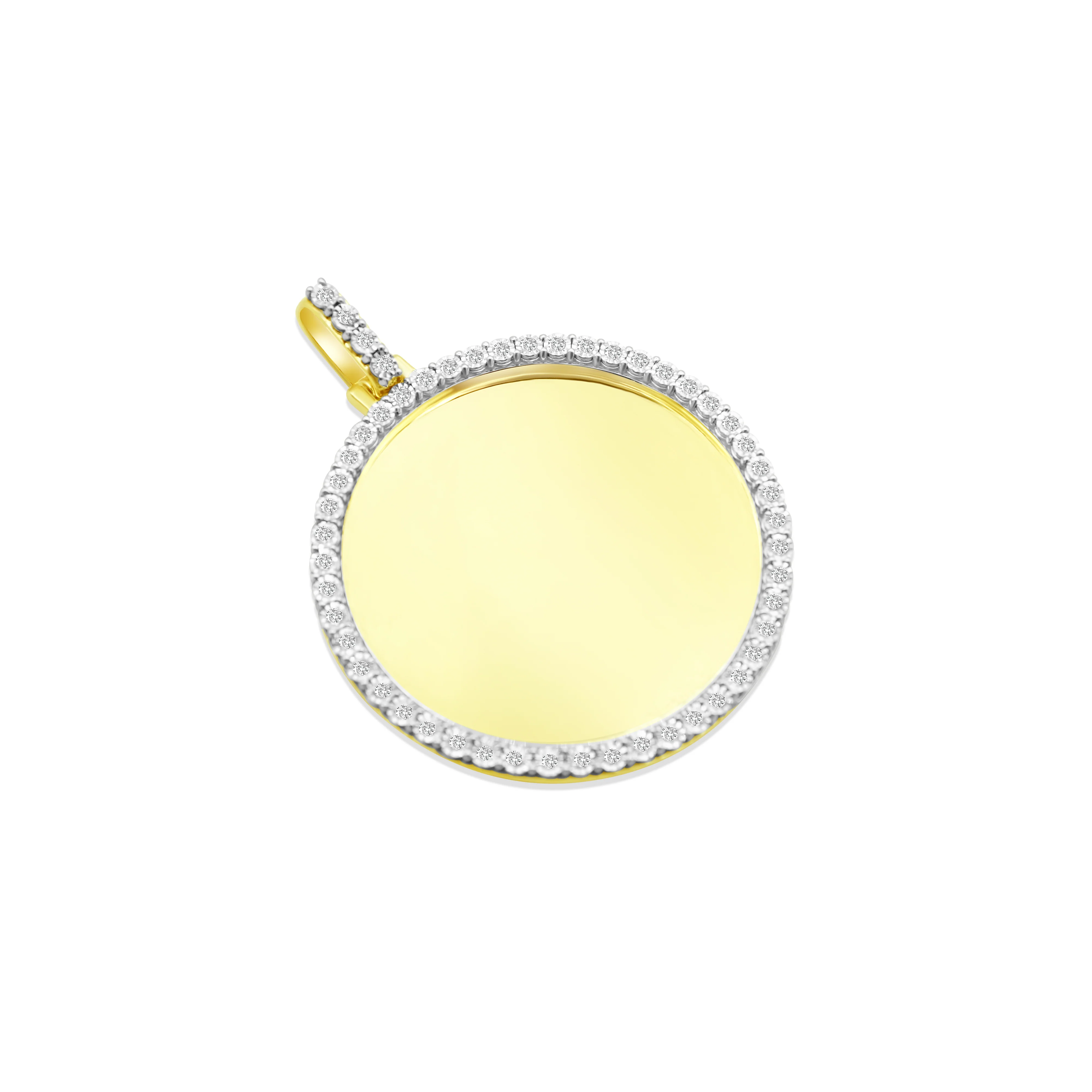10K Yellow Gold Diamond Picture Pendant 0.94 CT - Image 3