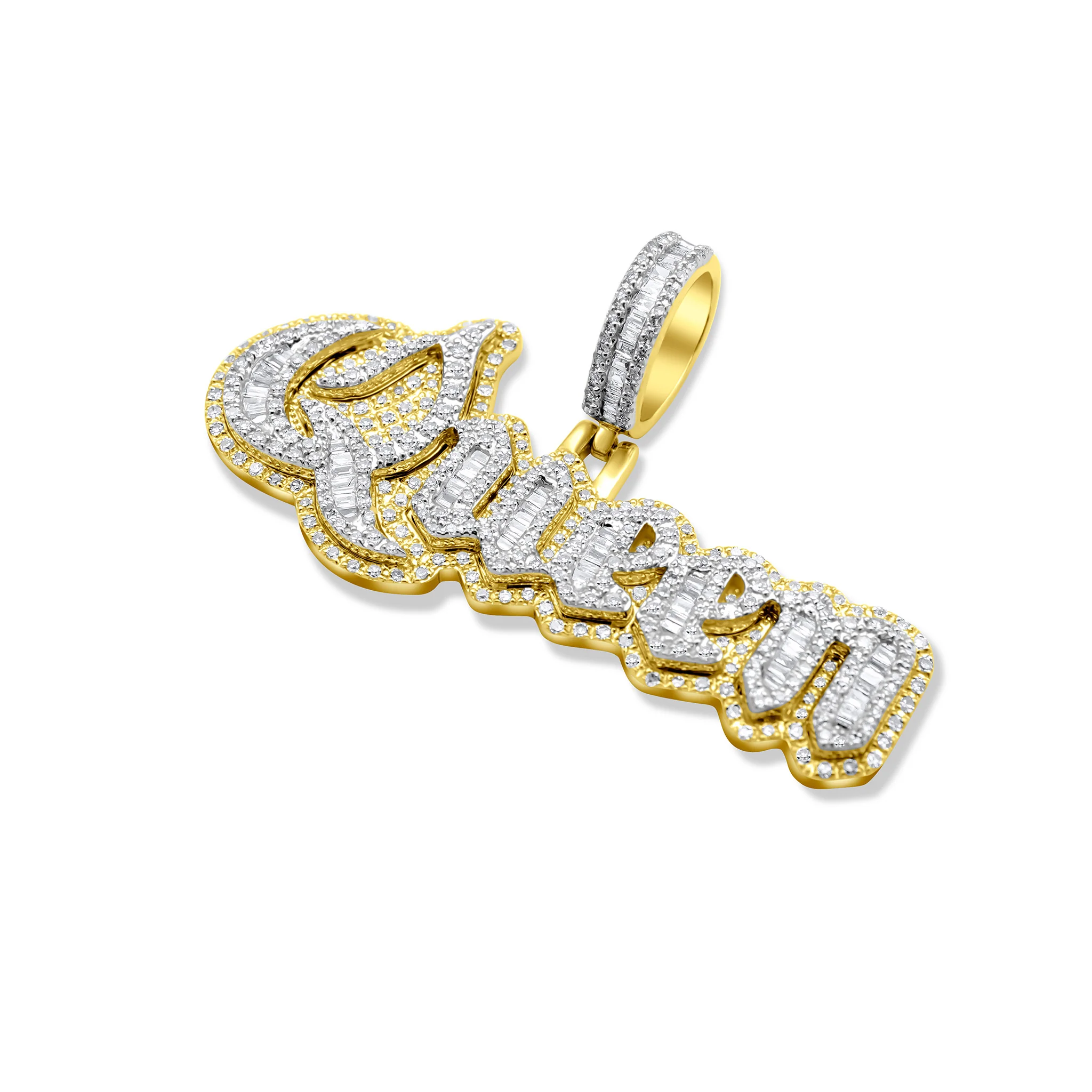 10K Yellow Gold "Queen" Diamond Pendant 1.15 CT - Image 2