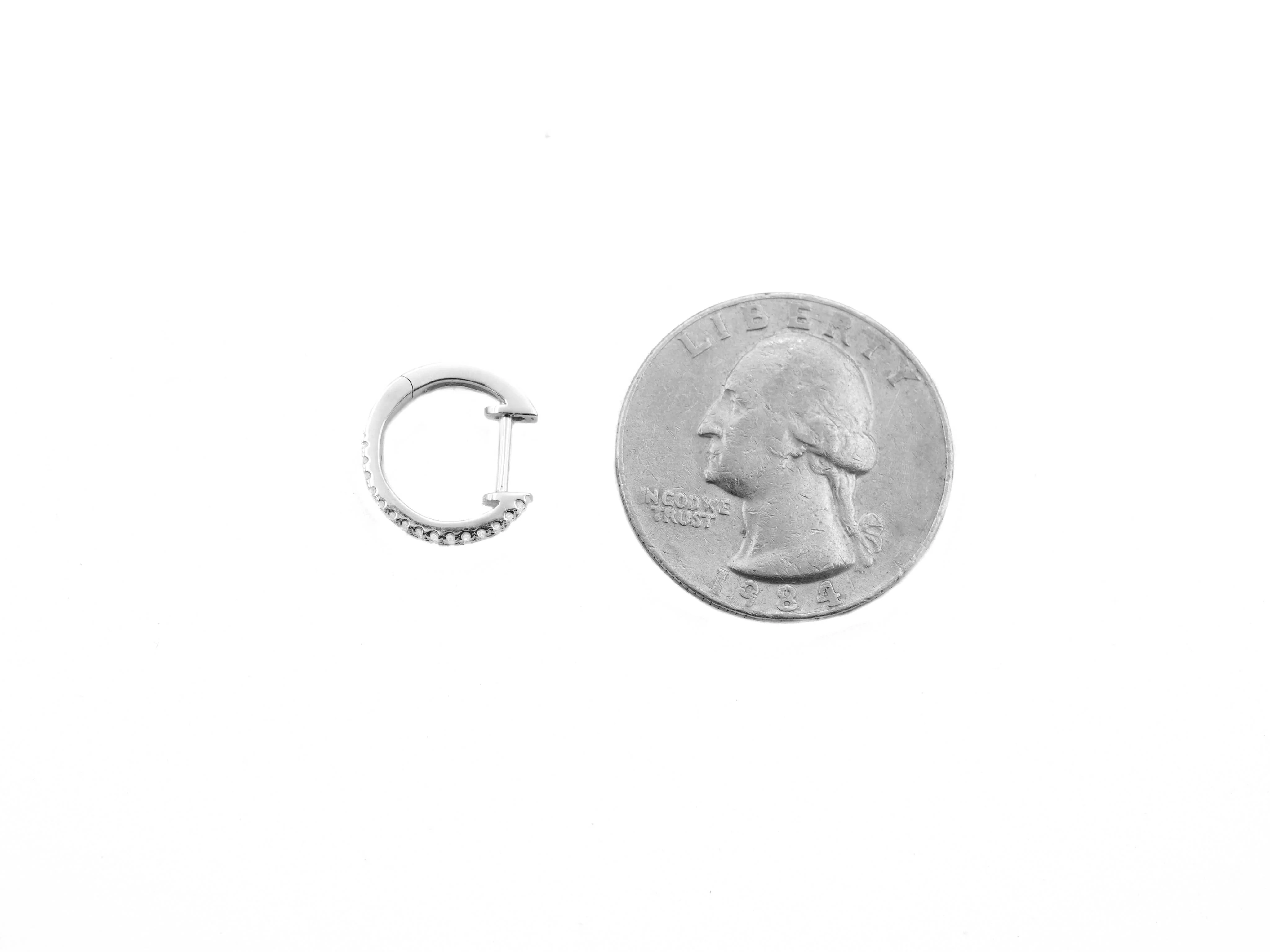 14K Gold Diamond Hoop Earrings 0.26 CT - Image 8