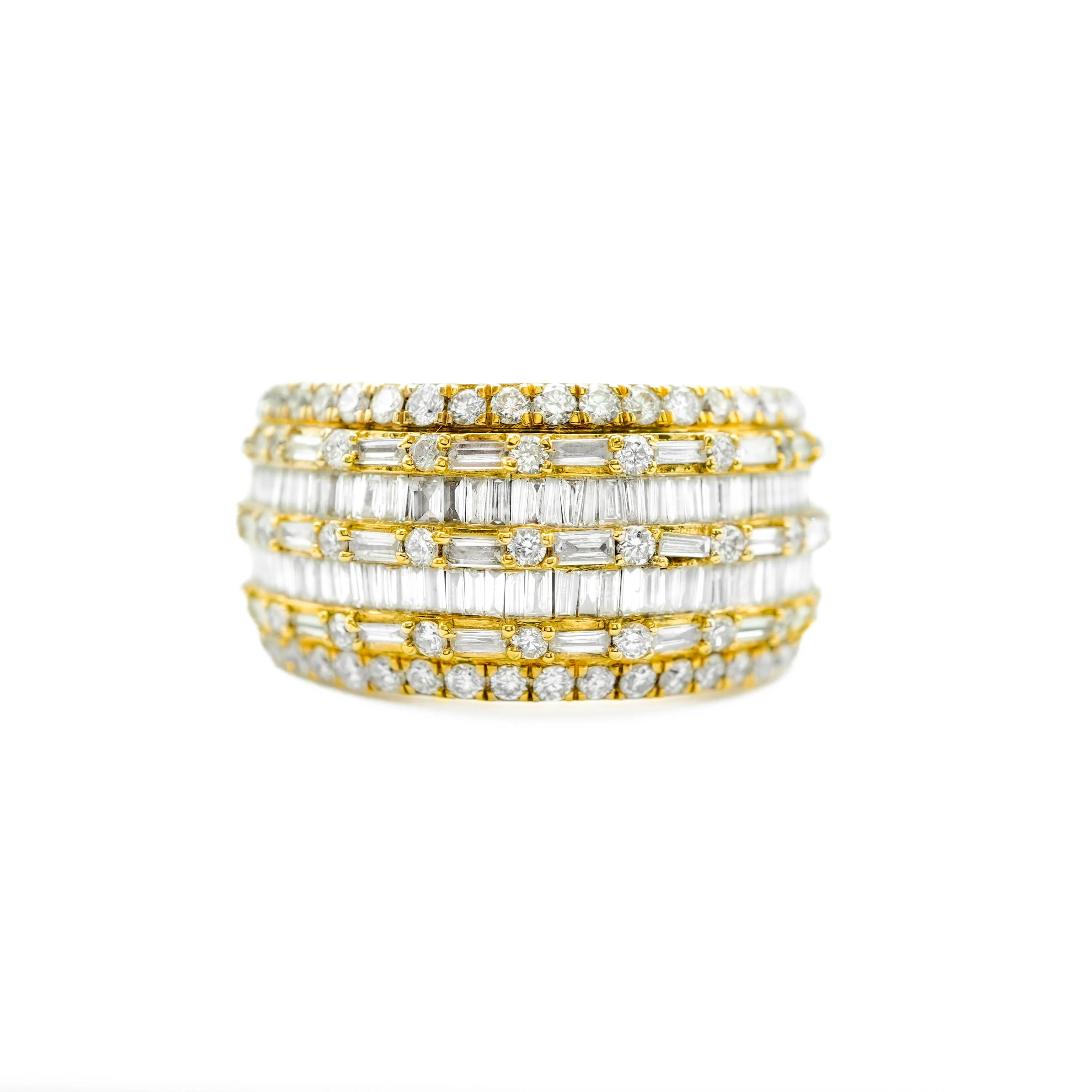 14K Gold Men's Diamond Ring 2.42 CT