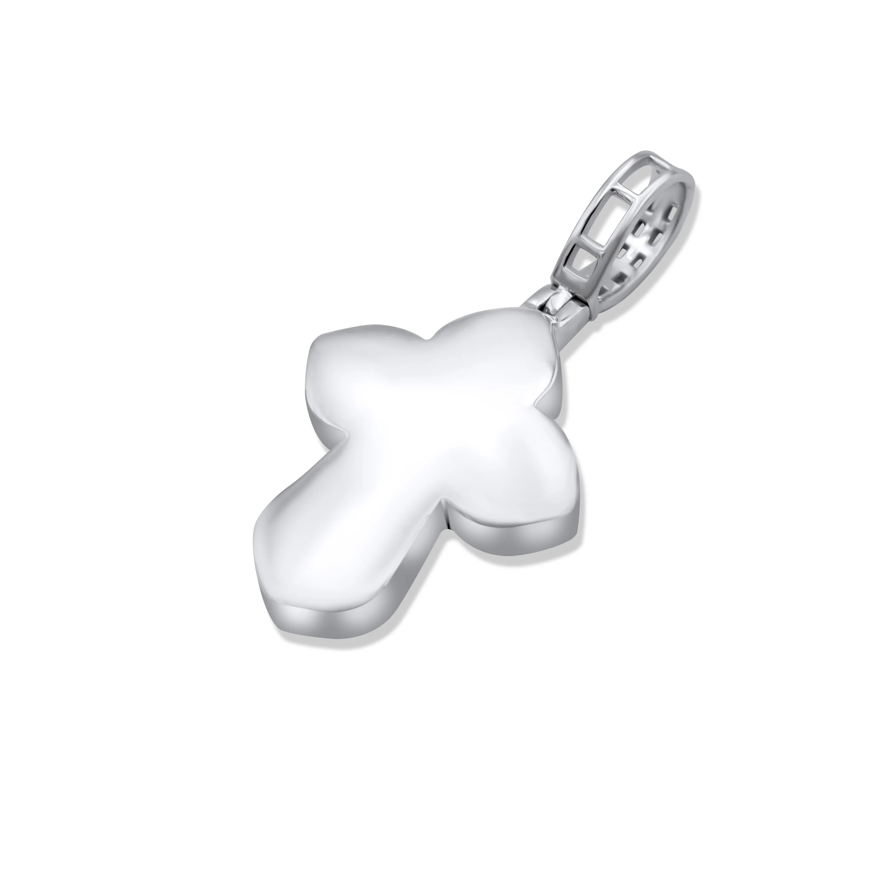 14K White Gold Diamond Cross Pendant 0.77 CT - Image 4