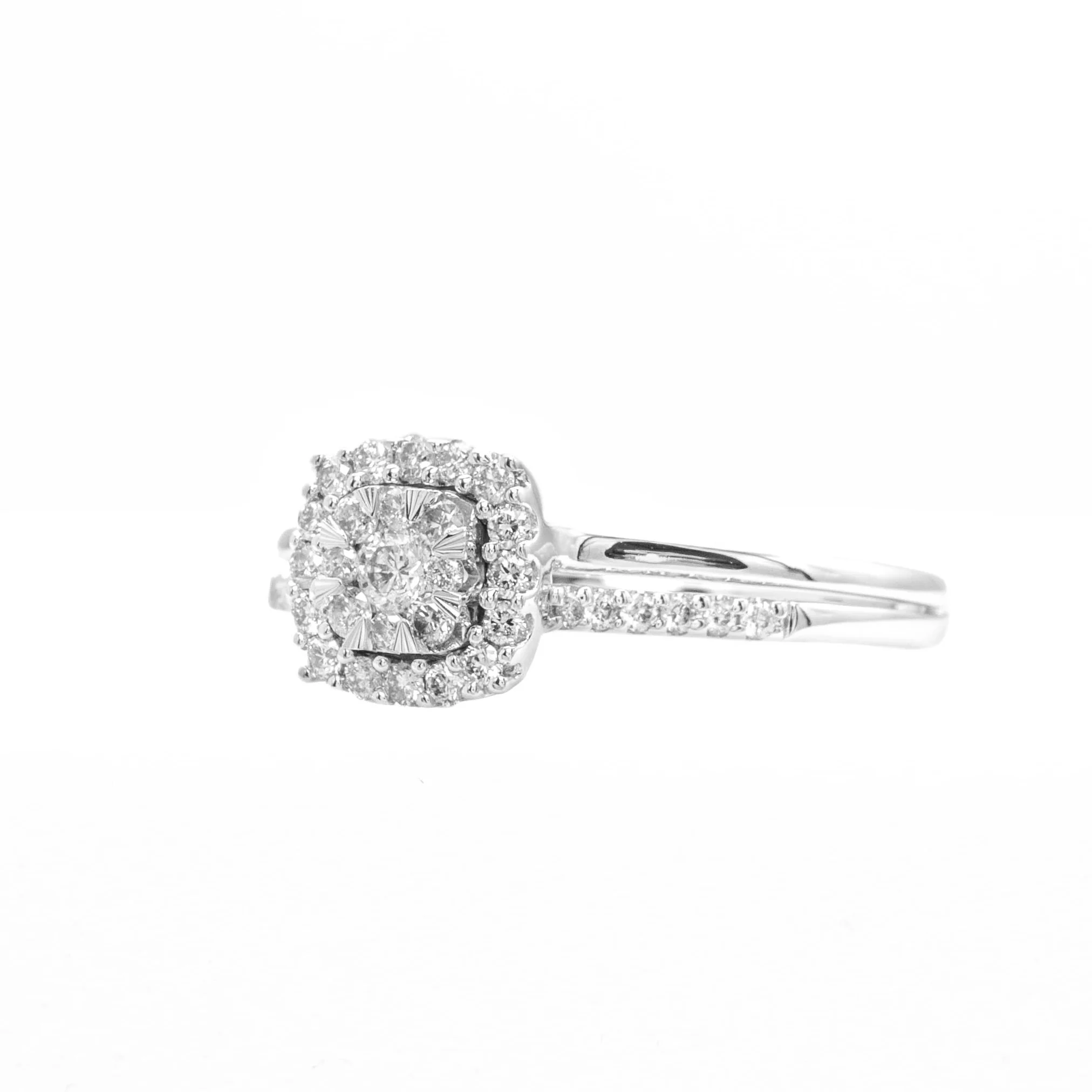 14K White Gold Diamond Ring 0.25 CT - Image 3