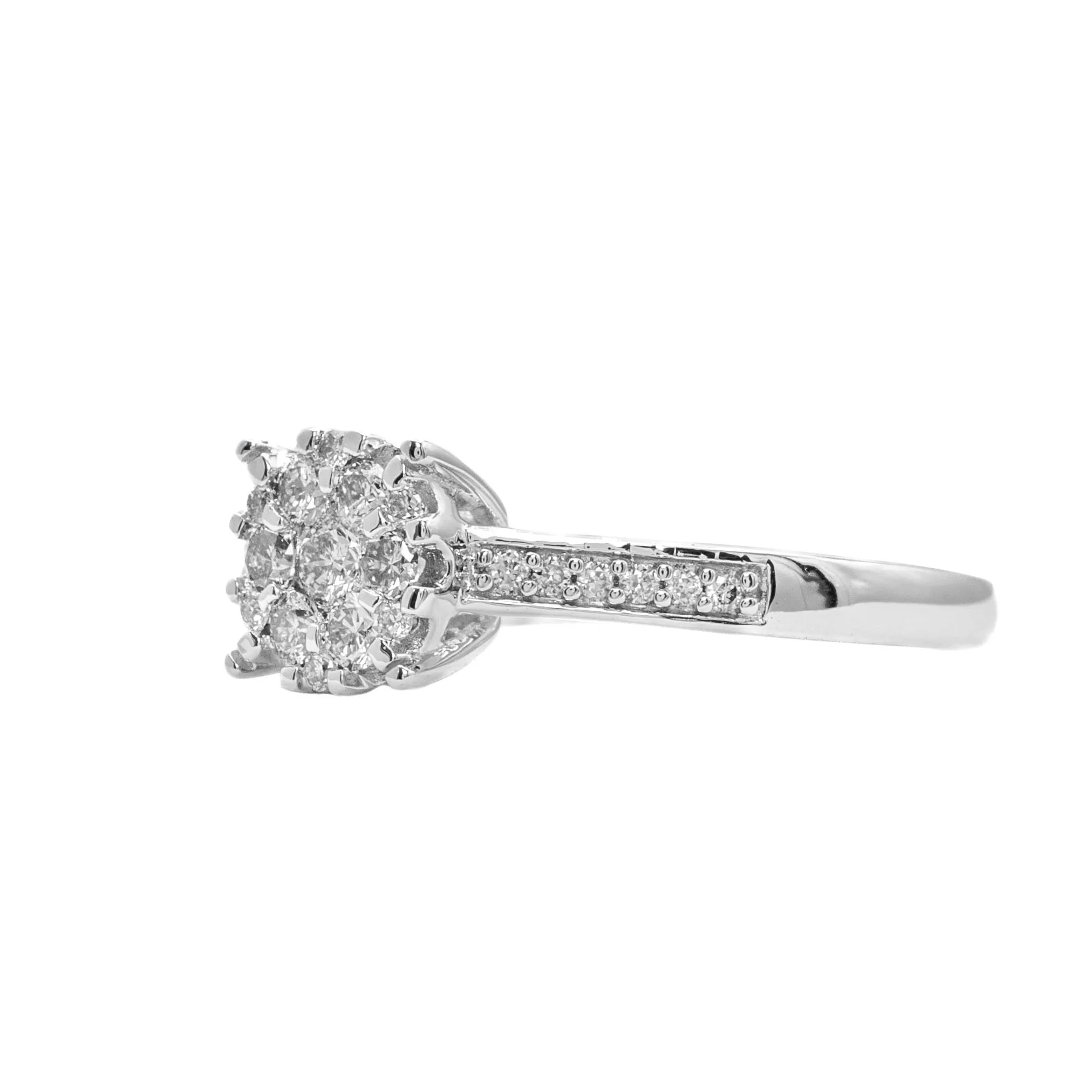 14K White Gold Diamond Ring 0.26 CT - Image 3