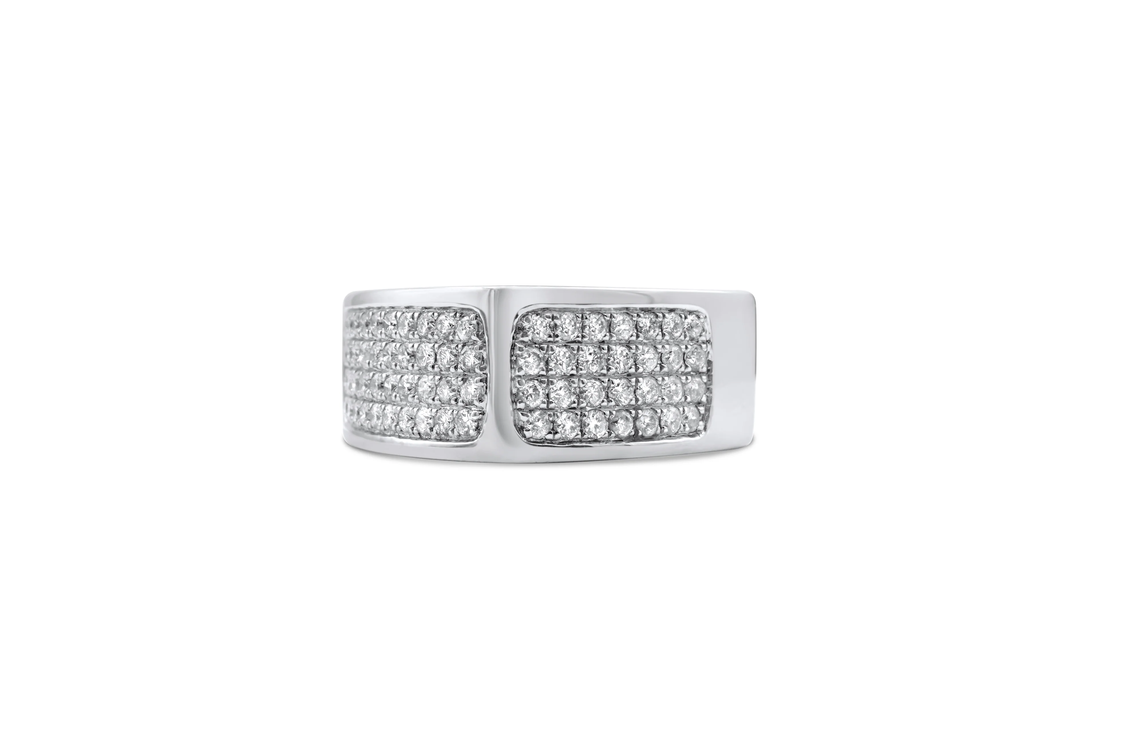 14K White Gold Men's Diamond Band 1.26 CT - Image 2