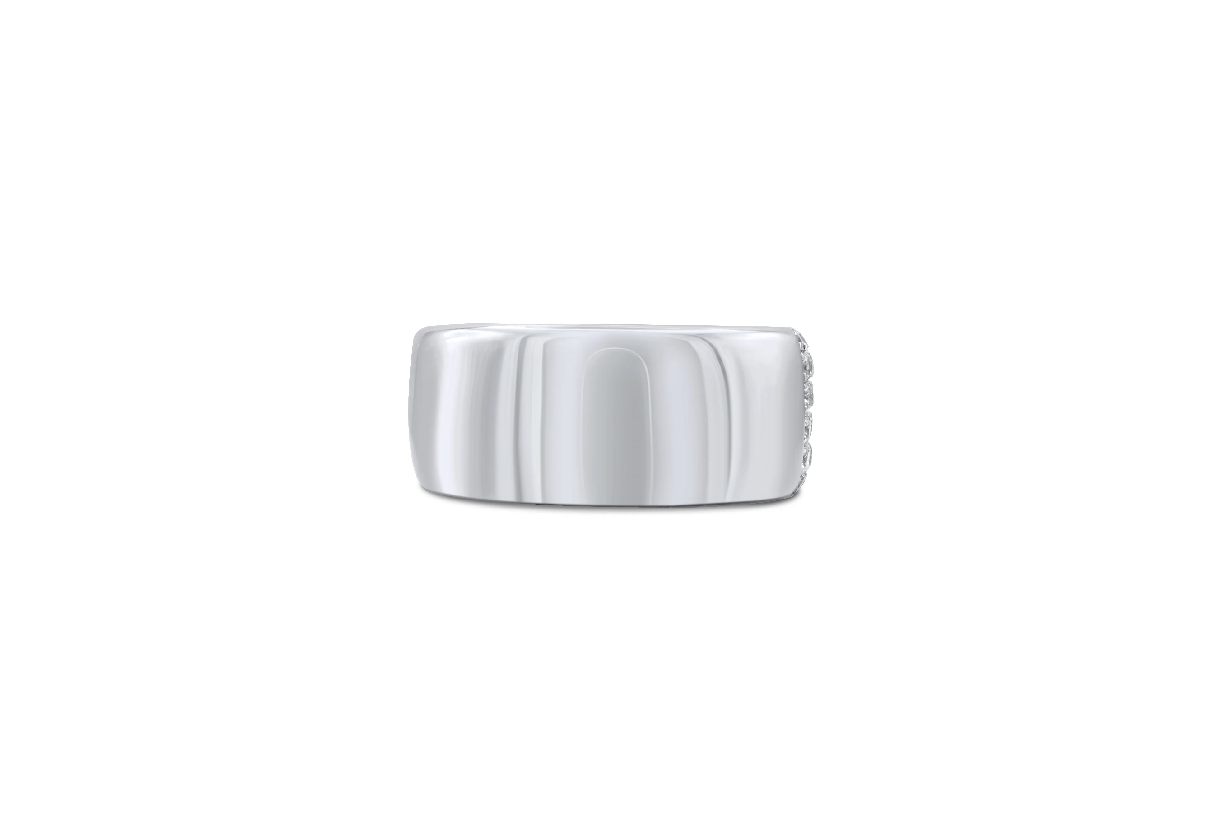 14K White Gold Men's Diamond Band 1.63 CT - Image 3
