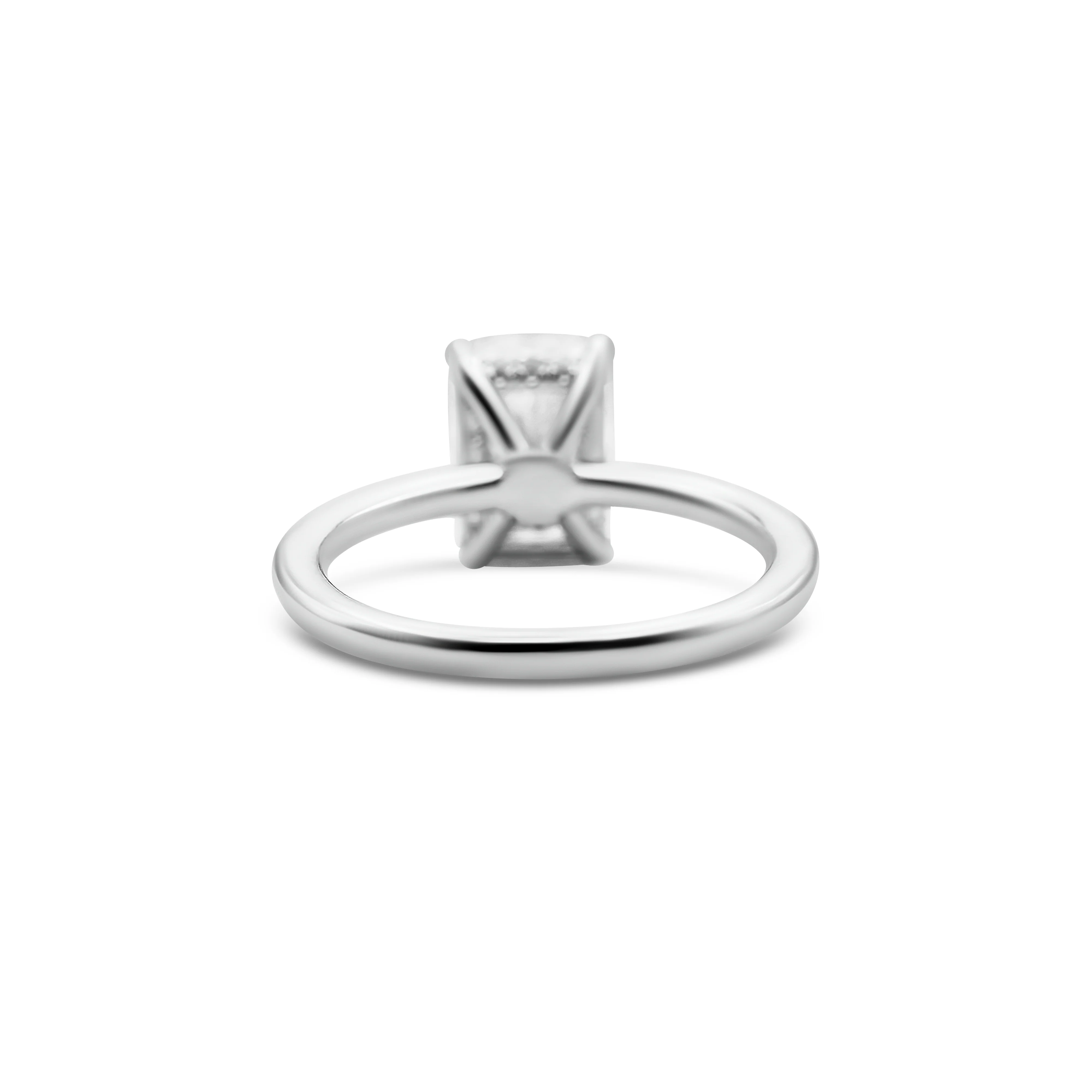 14K White Gold Radiant-Cut Diamond Engagement Ring 3.44 CT - Image 4