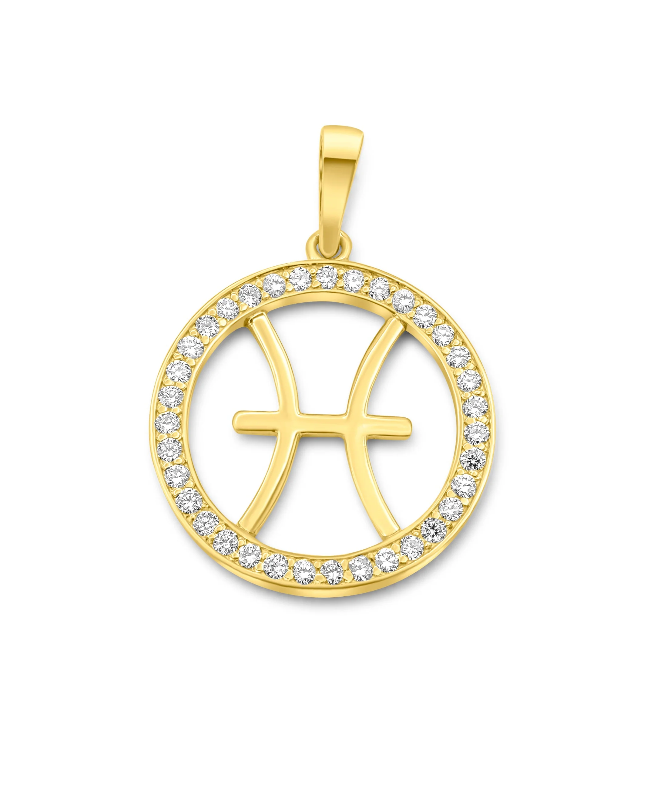 14K Gold Pisces Zodiac Diamond Pendant (0.65 CTW)