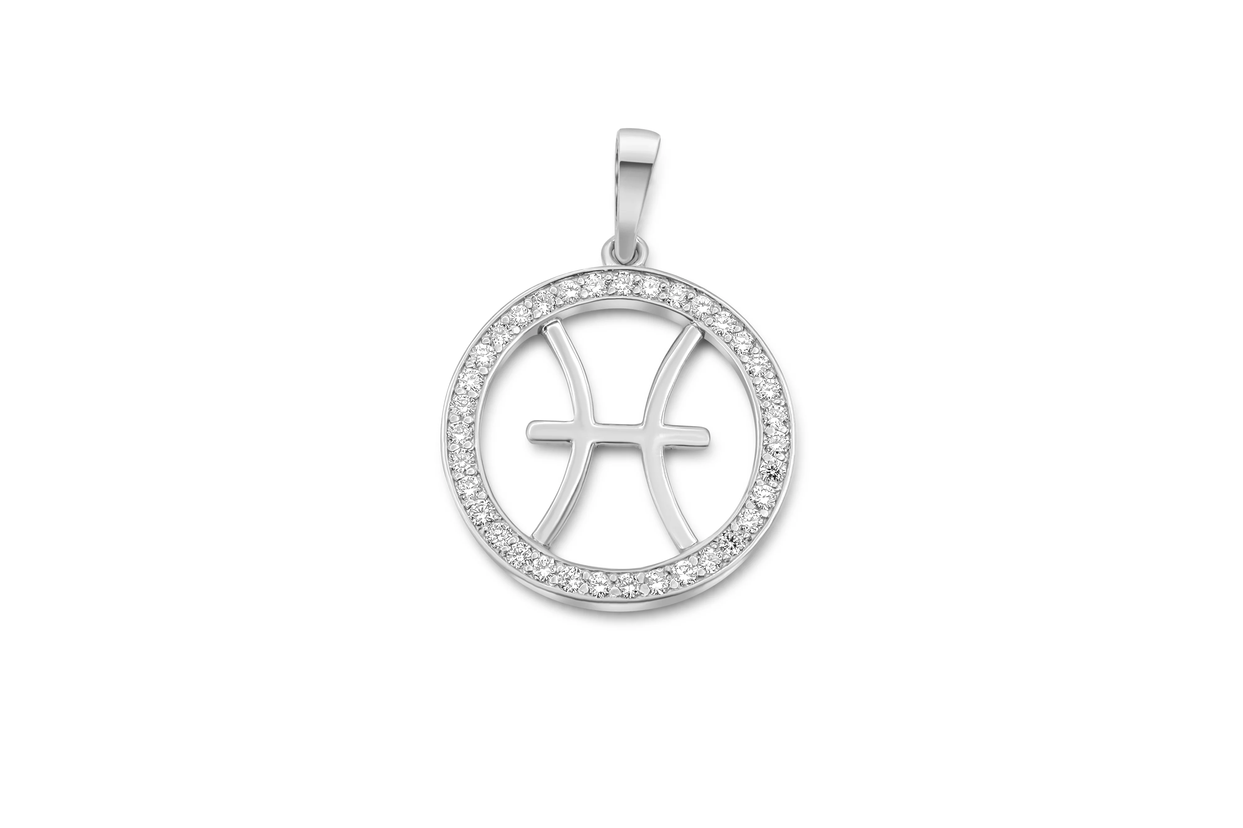 14K Gold Pisces Zodiac Diamond Pendant (0.65 CTW) - Image 5