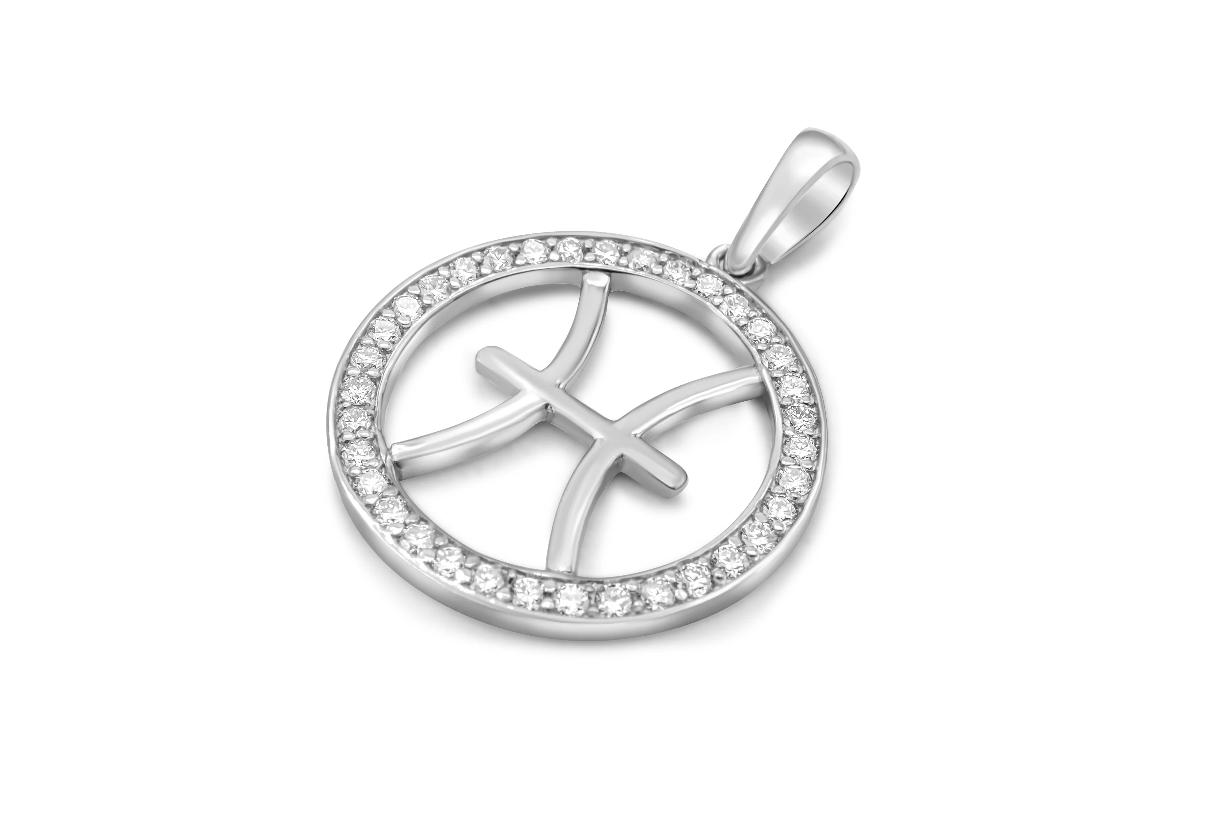 14K Gold Pisces Zodiac Diamond Pendant (0.65 CTW) - Image 7