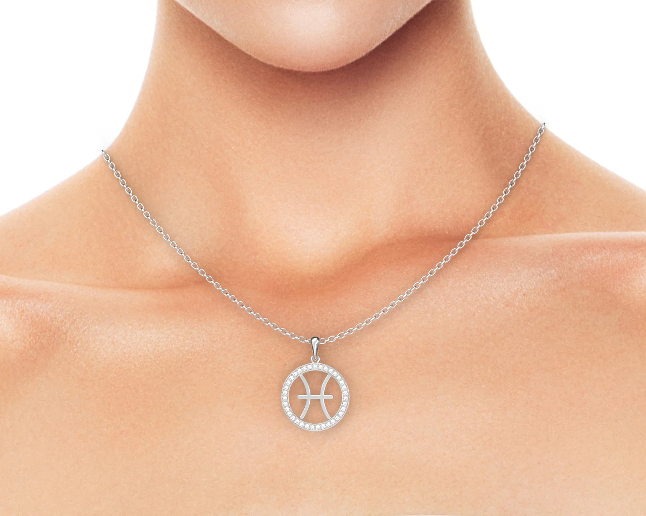 14K Gold Pisces Zodiac Diamond Pendant (0.65 CTW) - Image 8