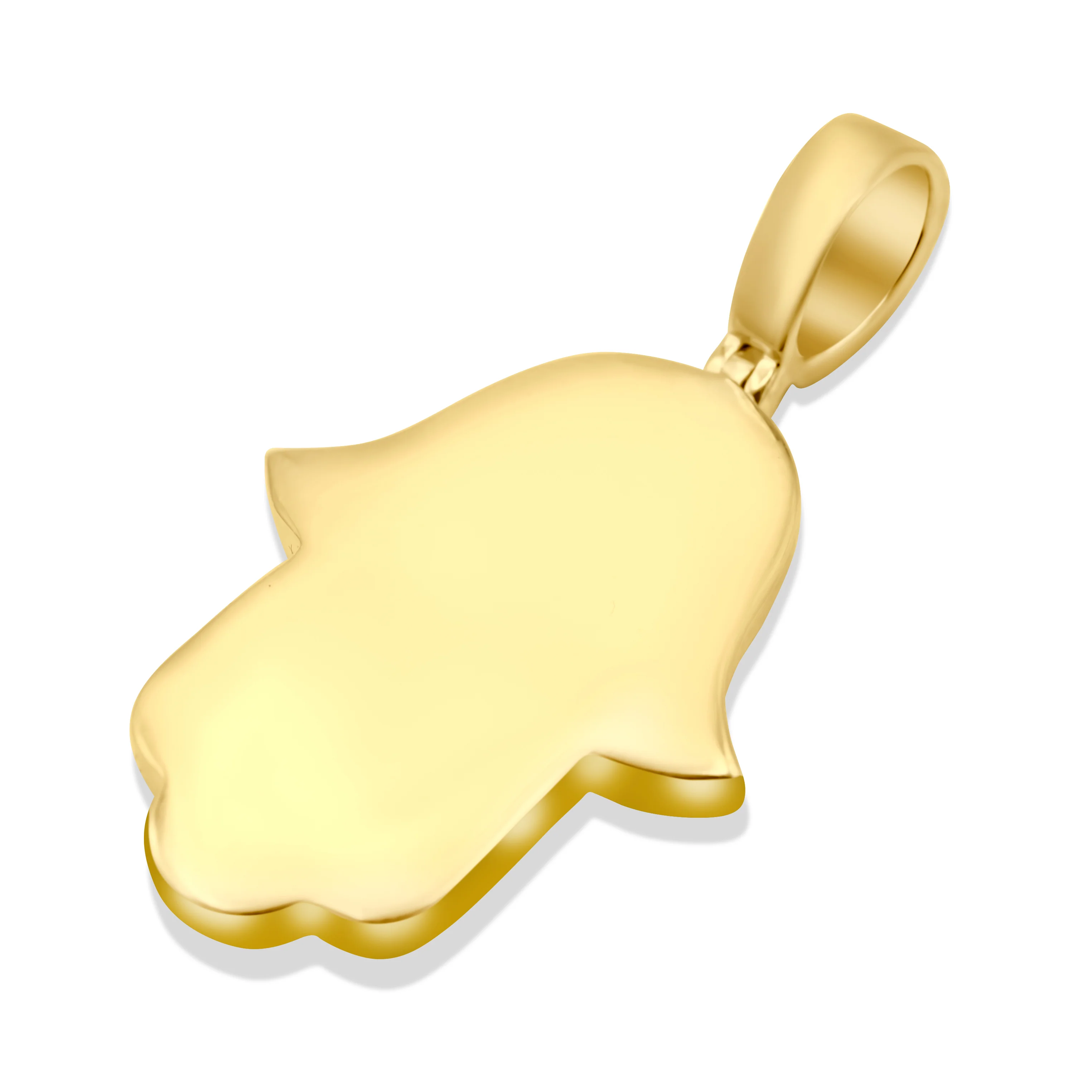 14K Yellow Gold Hamsa Diamond Pendant 1.35 CT - Image 4