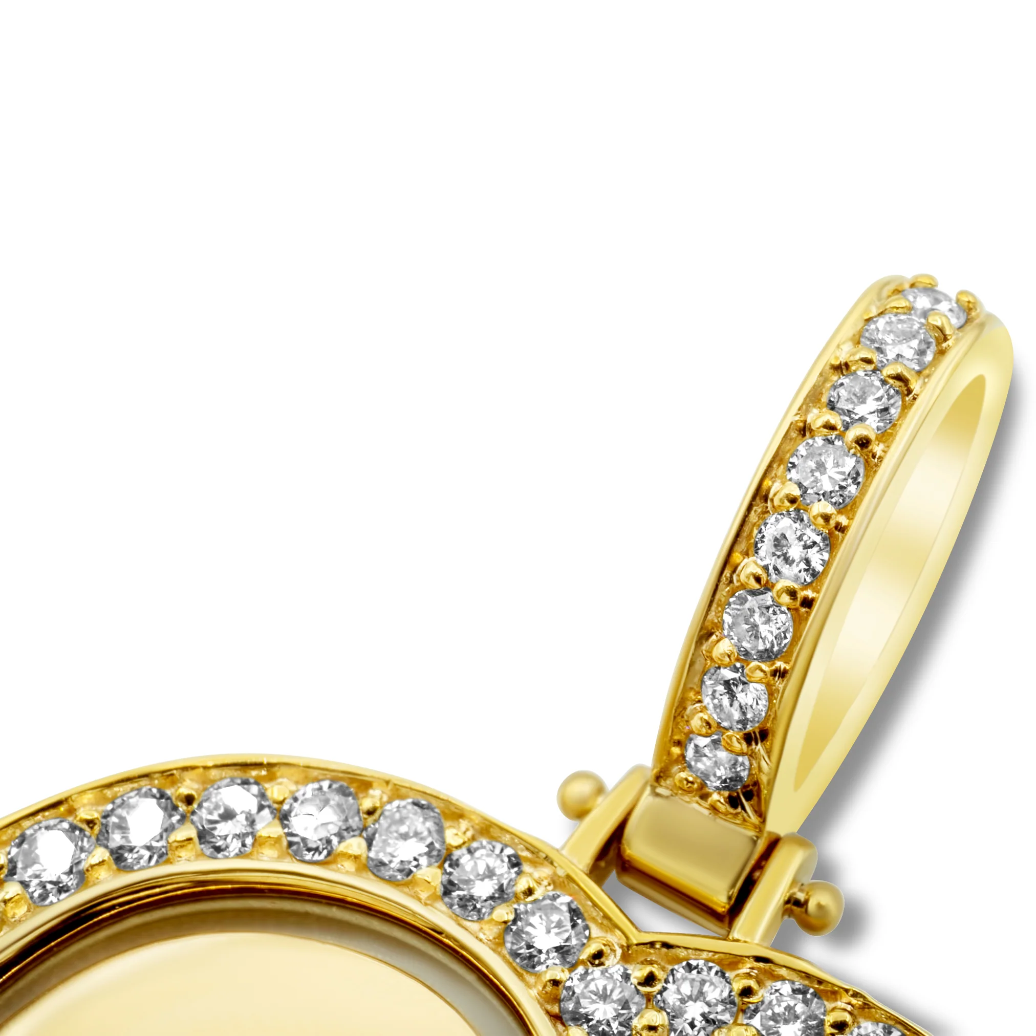 14K Yellow Gold Heart Shape Pendant 1.26Ctw - Image 4