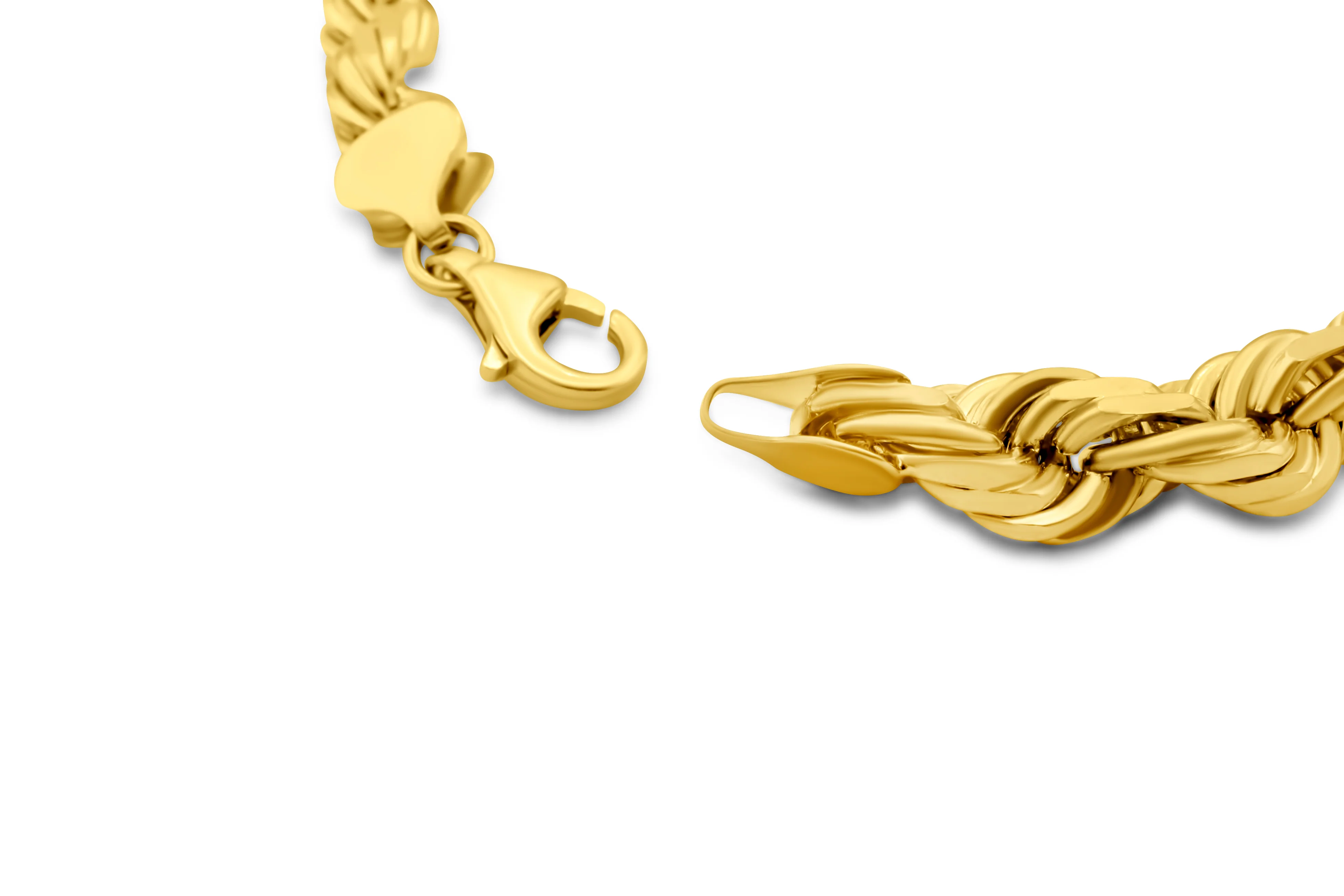 14K Yellow Gold Rope Bracelet 7.1 mm - Image 3