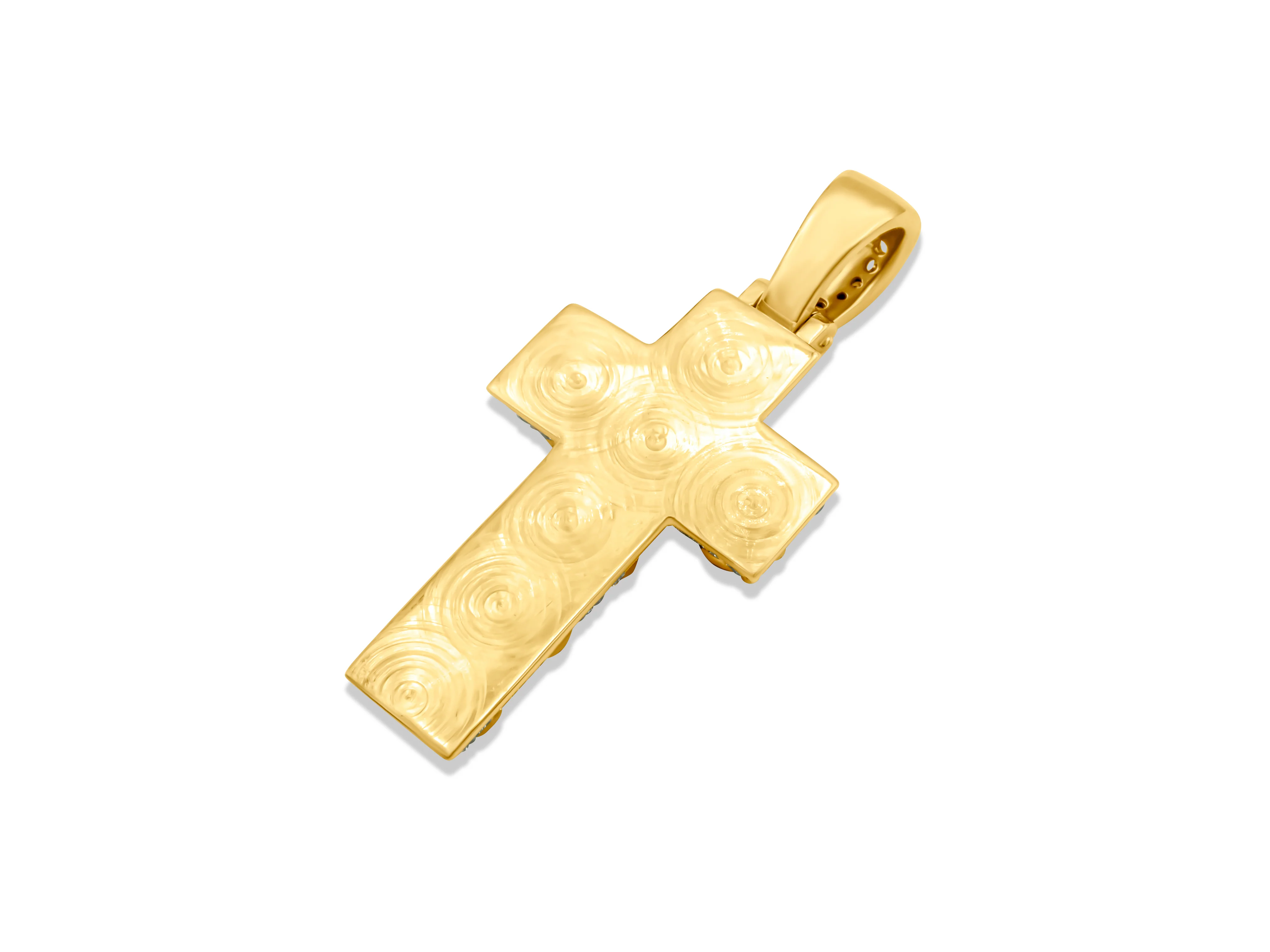 14K Gold Diamond Cross Pendant 2.15 CT - Image 4