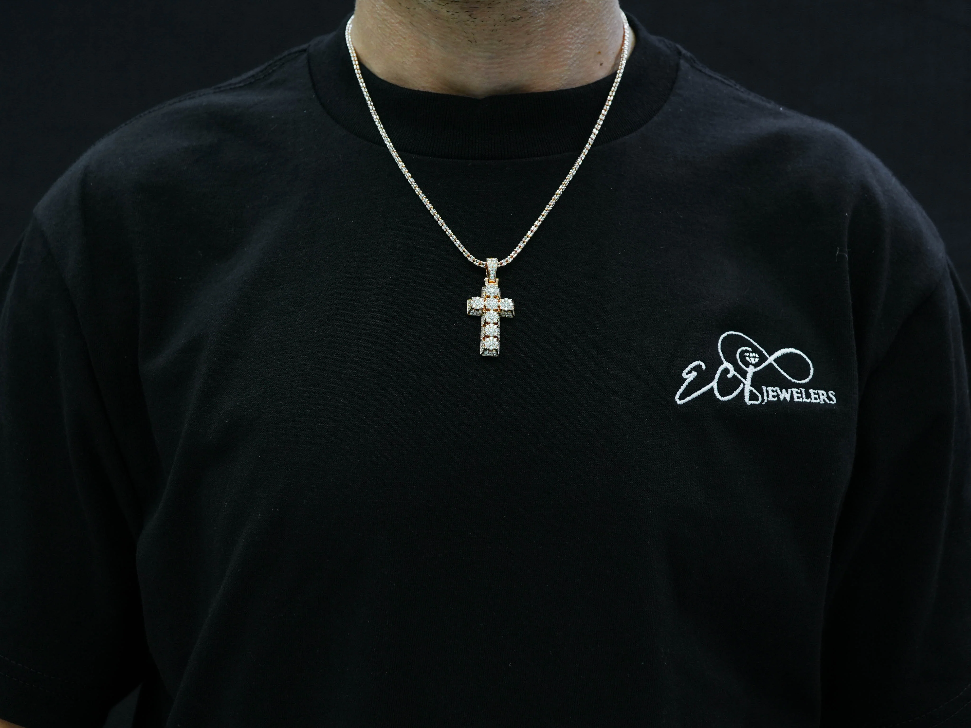 14K Gold Diamond Cross Pendant 2.15 CT - Image 6