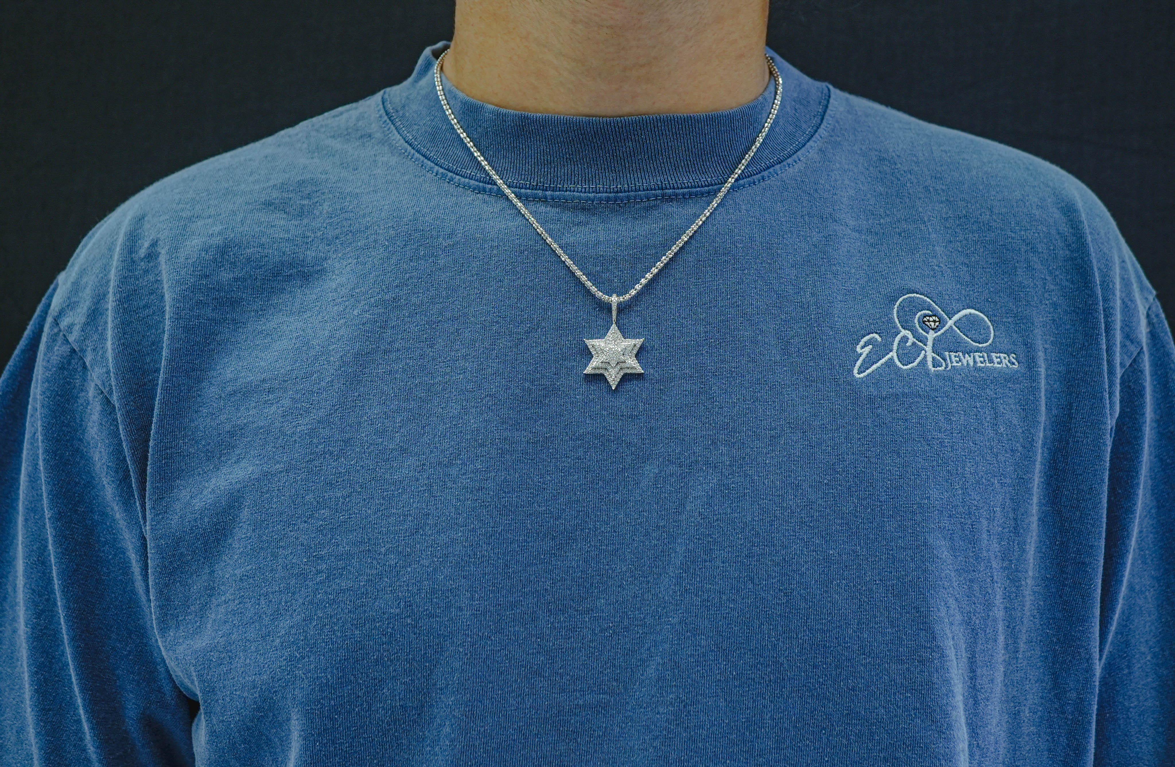 14K Gold Diamond Star Pendant 0.79 CT - Image 6