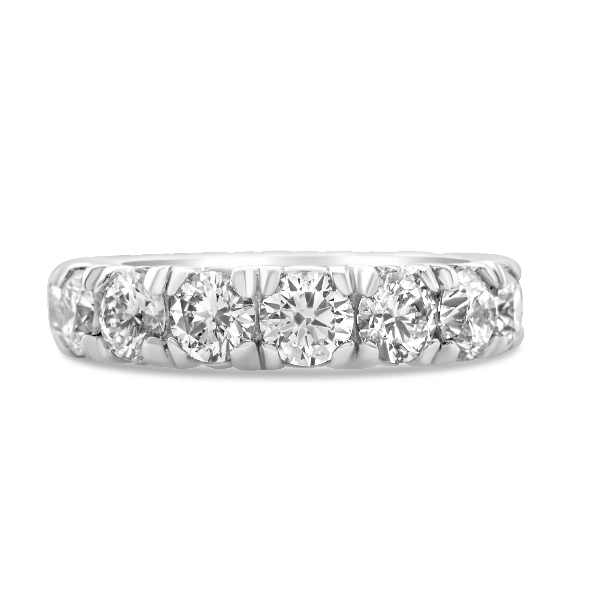 18K White Gold Eternity Wedding Band 2.59 CT - Image 3