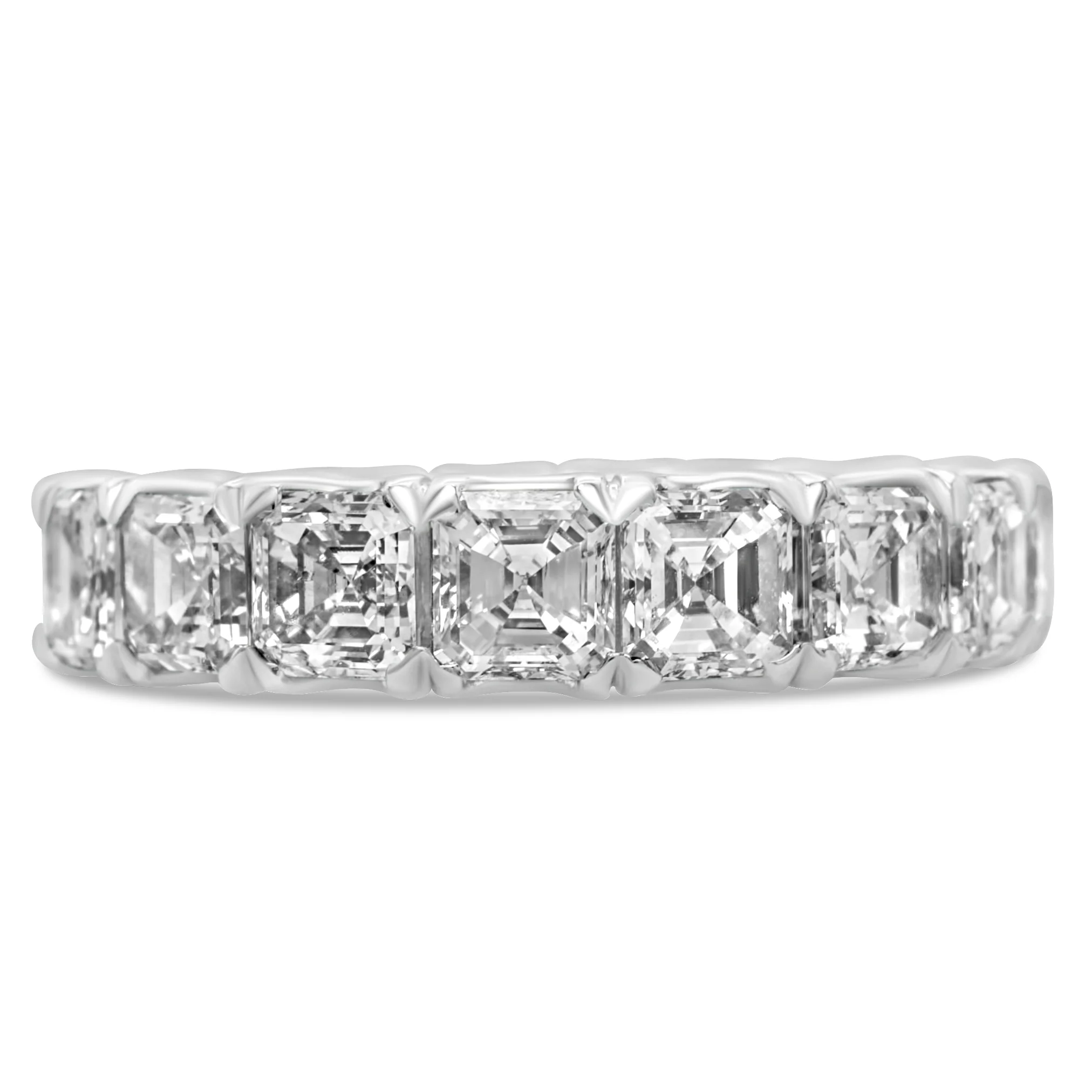 18K White Gold  Eternity Wedding Band 3.99 CT - Image 3