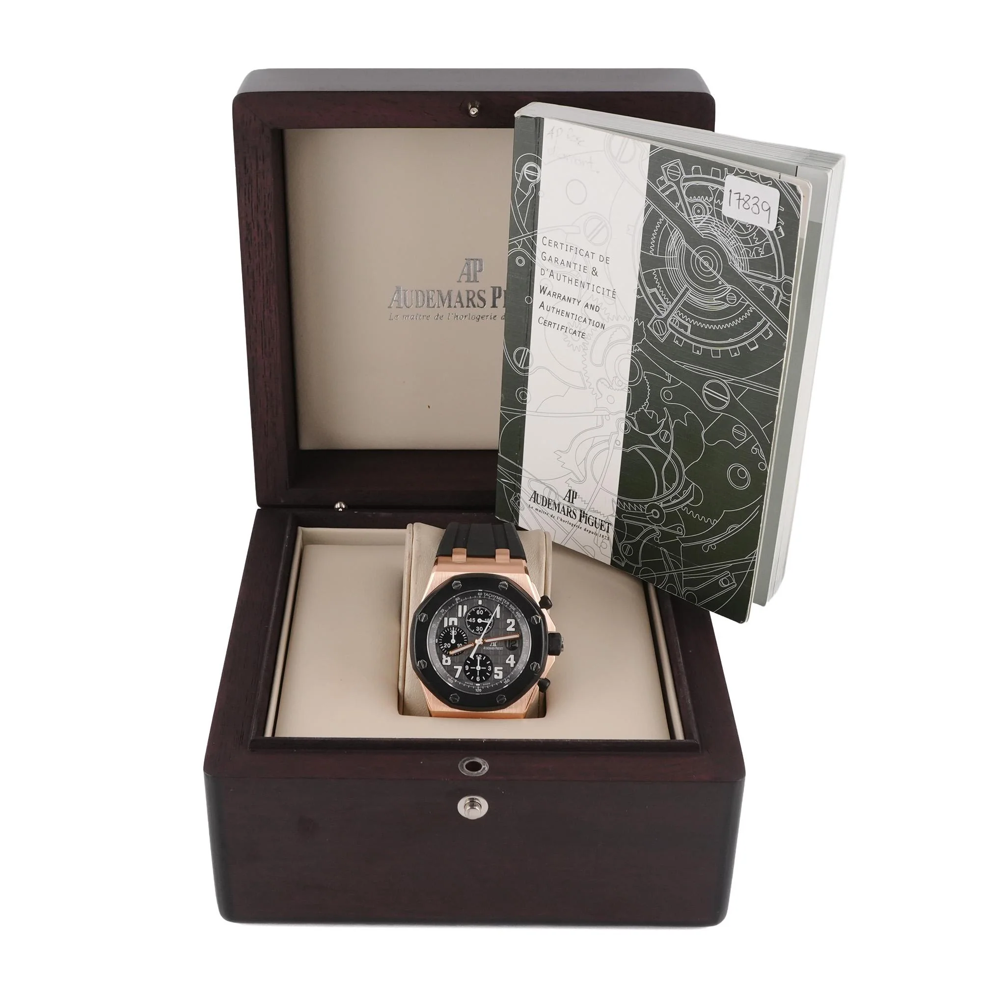 Audemars Piguet 25940.OK.O.D002.CA.01 Royal Oak Offshore Chronograph 18K Rose Gold 42 mm Gray Dial Rubber Strap Box and Papers 2003 - Image 2
