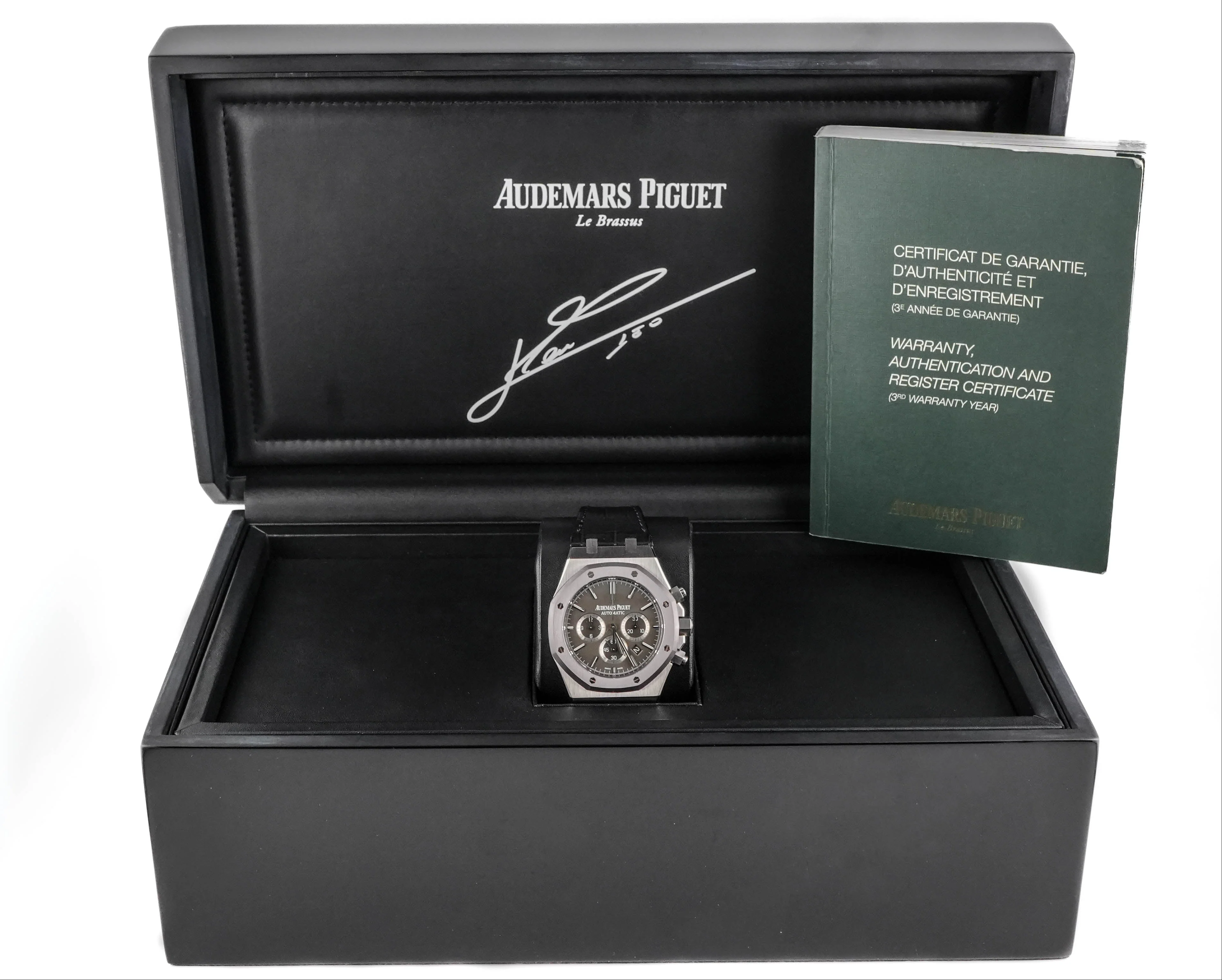 Audemars Piguet 26325TS.OO.D005CR.01 Royal Oak Leo Messi Chronograph Grey Dial Box and Papers 2013 - Image 2