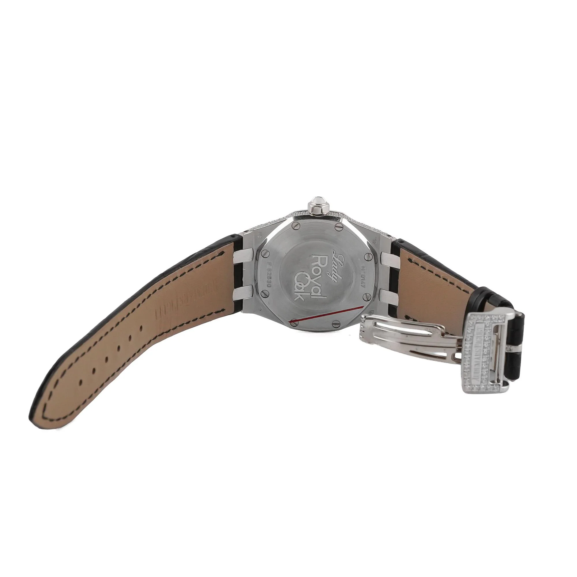 Audemars Piguet 67605BC.ZZ.D070SU.01 Royal Oak Lady 33 mm 18K White Gold Diamond Bezel MOP Diamond Dial Leather Strap Box and Papers 2015 - Image 3