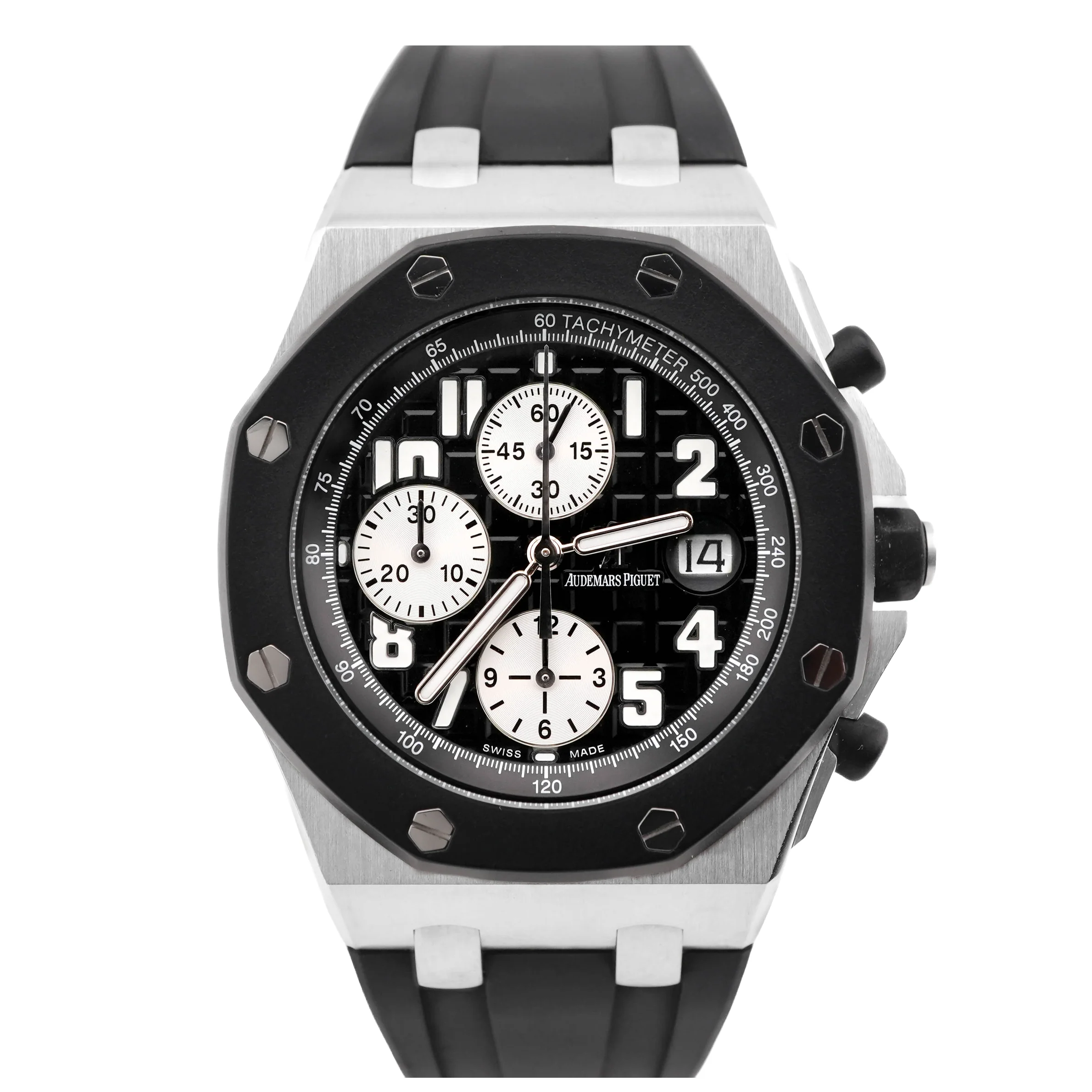 Audemars Piguet Royal Oak Offshore Chronograph Black Dial Stainless Steel Rubber Strap 2015