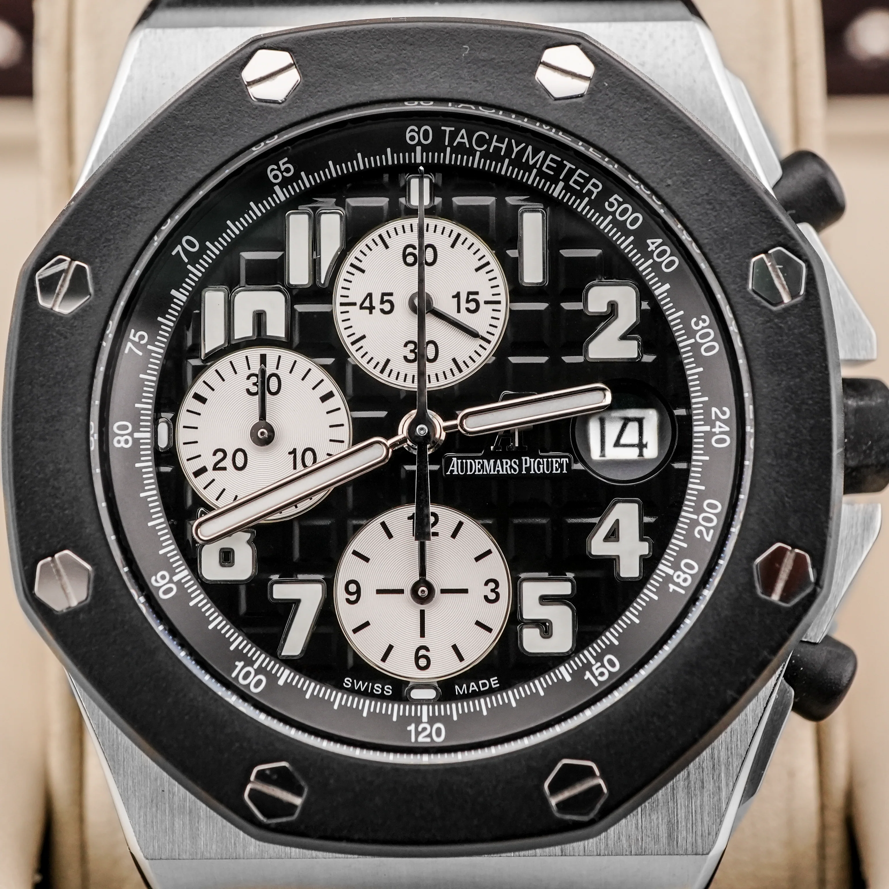 Audemars Piguet Royal Oak Offshore Chronograph Black Dial Stainless Steel Rubber Strap 2015 - Image 3