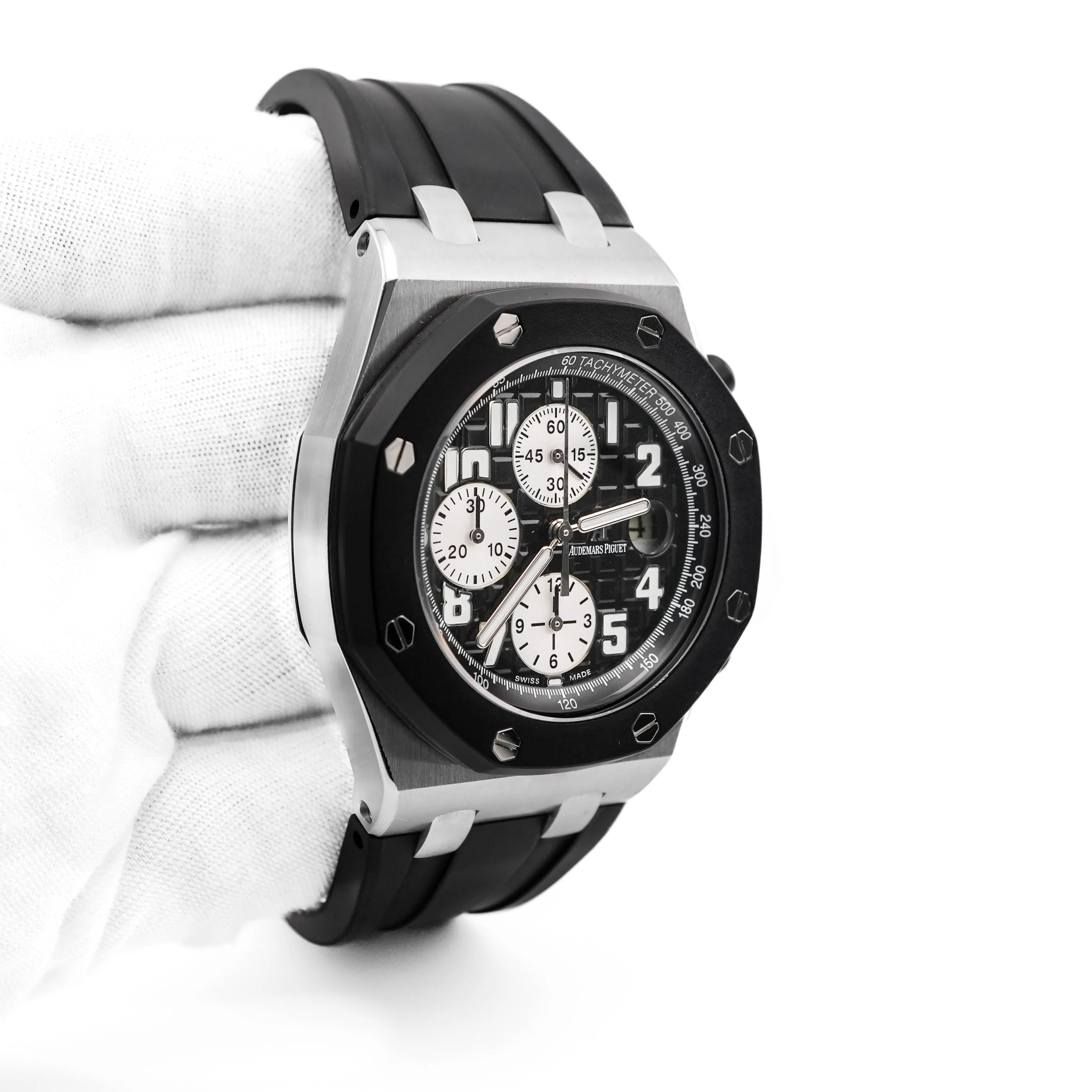 Audemars Piguet Royal Oak Offshore Chronograph Black Dial Stainless Steel Rubber Strap 2015 - Image 4