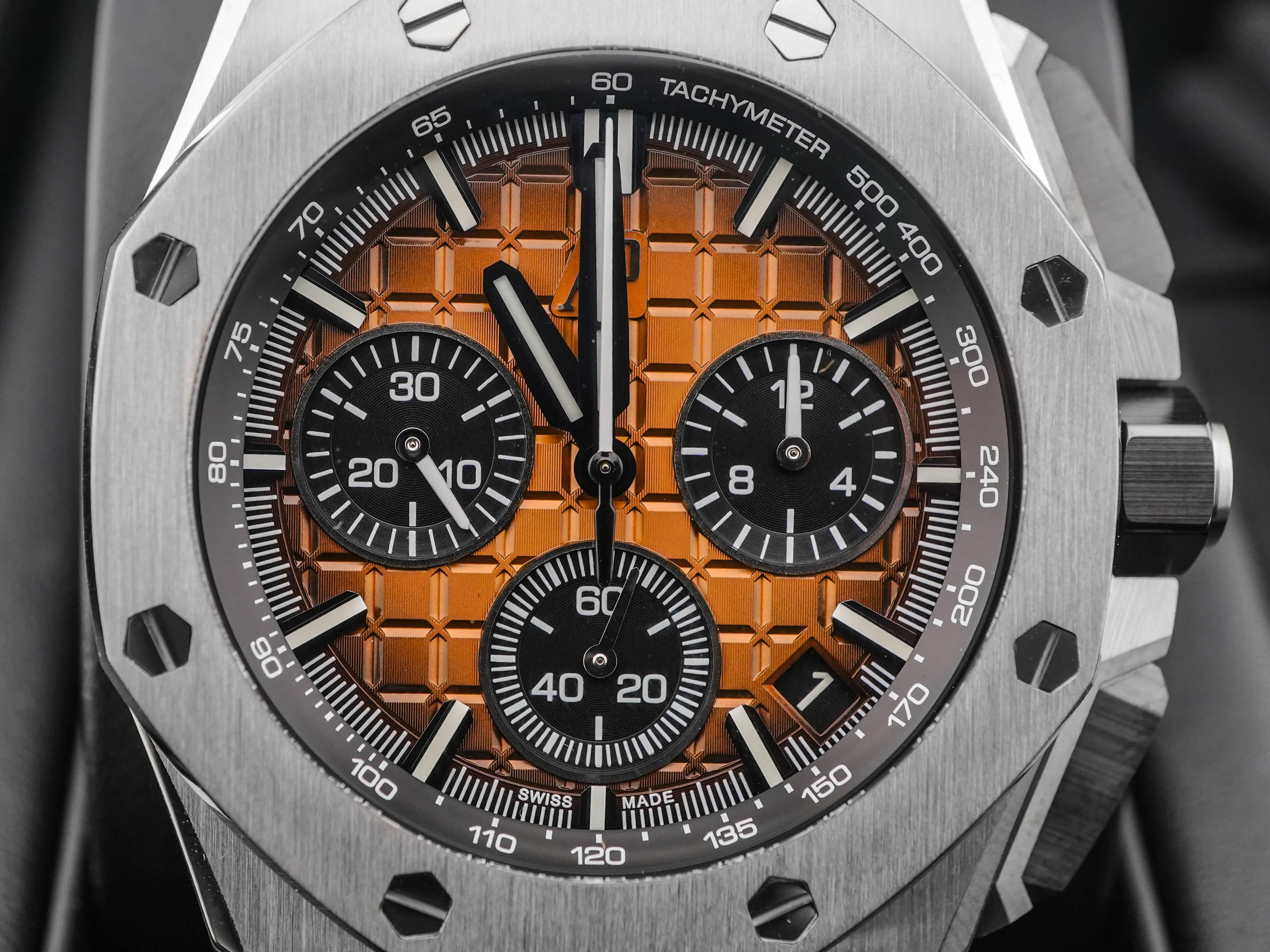 Audemars Piguet Royal Oak Offshore Chronograph Bronze Dial Brown Leather Strap Box and Papers 2024 - Image 3
