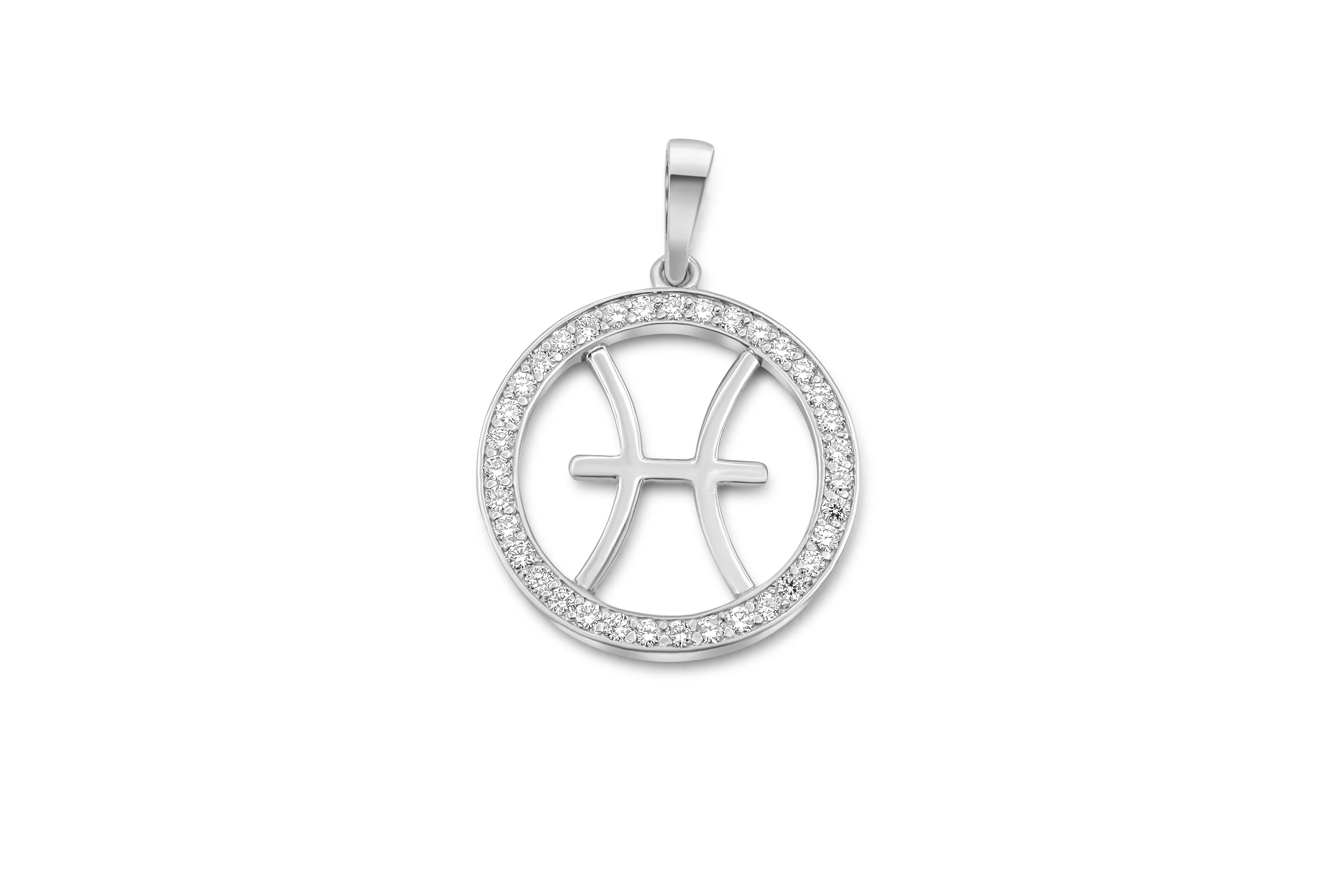 14K Gold Pisces Zodiac Diamond Men's Pendant (0.65 CTW) - Image 4