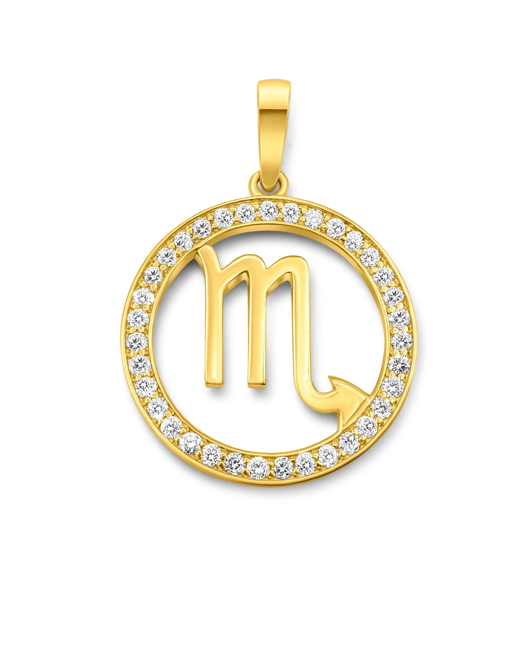 14K Gold Scorpio Zodiac Diamond Men's Pendant (0.65 CTW)