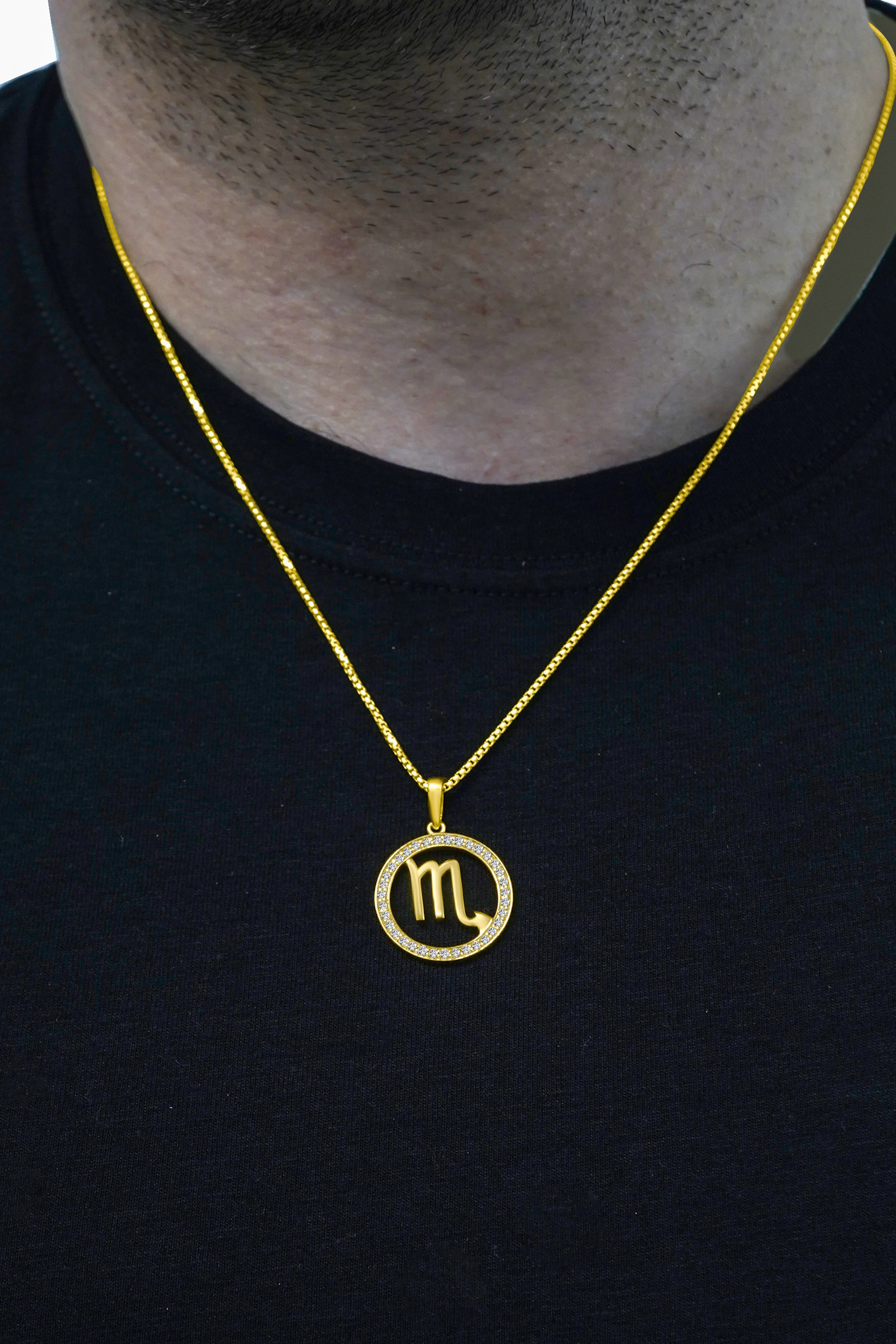 14K Gold Scorpio Zodiac Diamond Men's Pendant (0.65 CTW) - Image 2