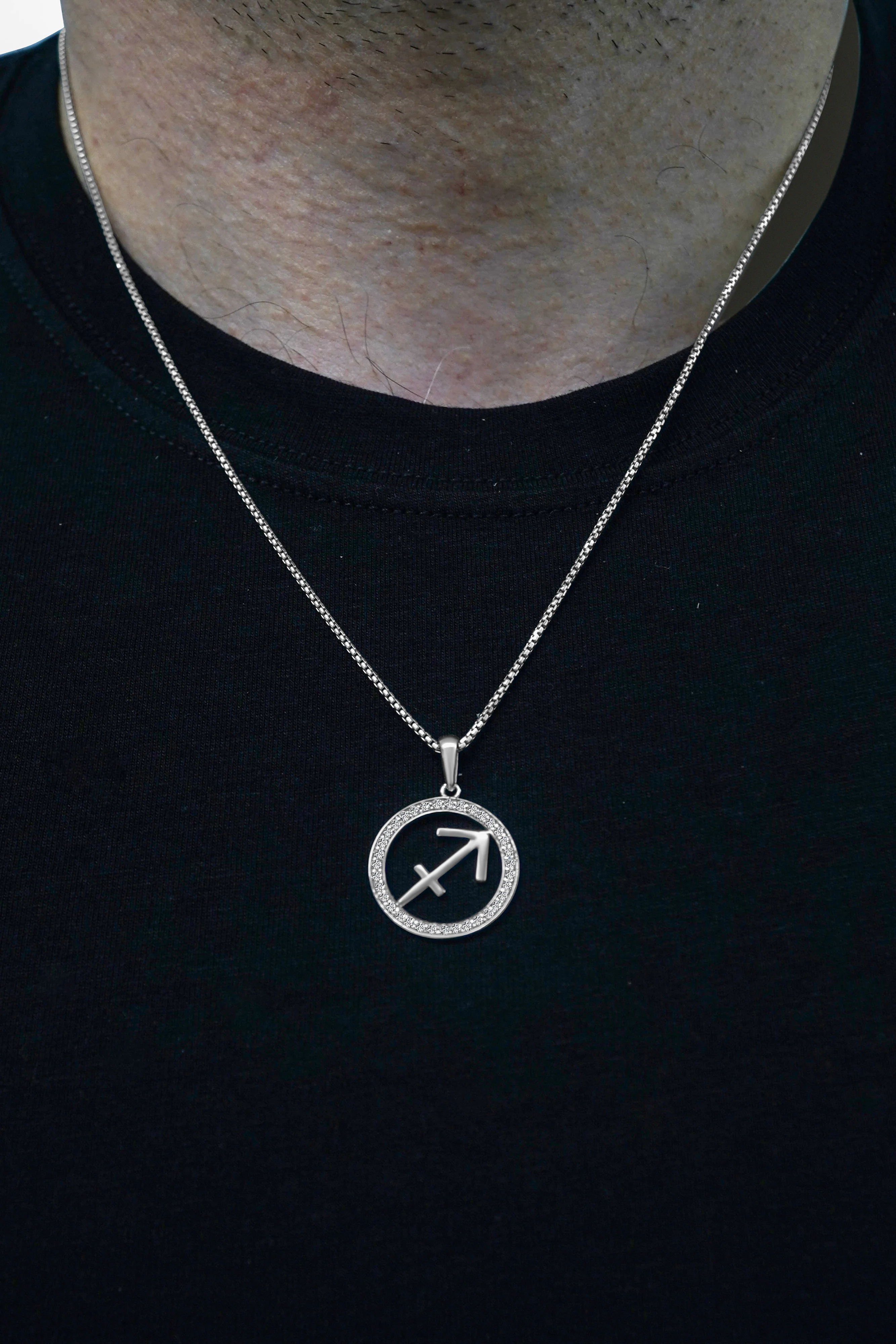14K Gold Sagittarius Zodiac Diamond Men's Pendant (0.65 CTW) - Image 3