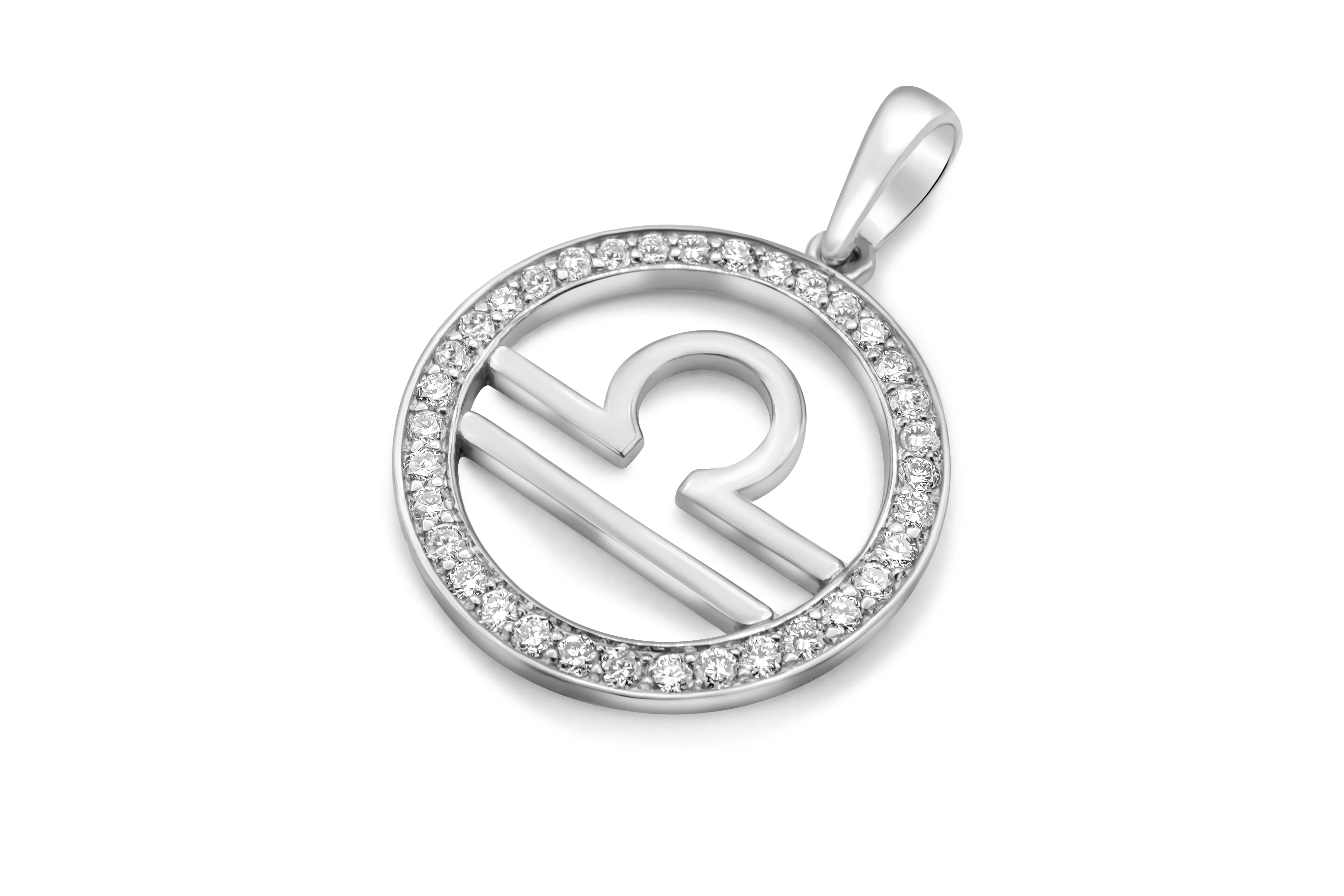14K Gold Libra Zodiac Diamond Men's Pendant (0.65 CTW) - Image 4