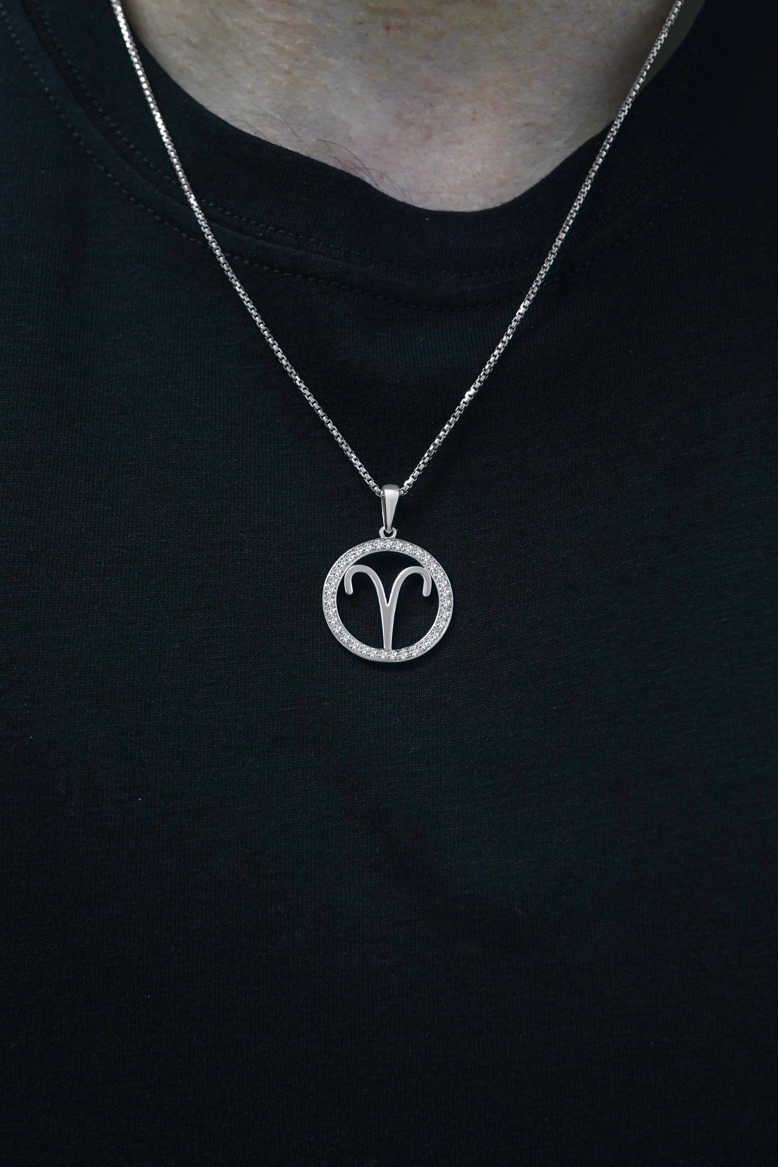14K Gold Aries Zodiac Diamond Men's Pendant (0.65 CTW) - Image 3