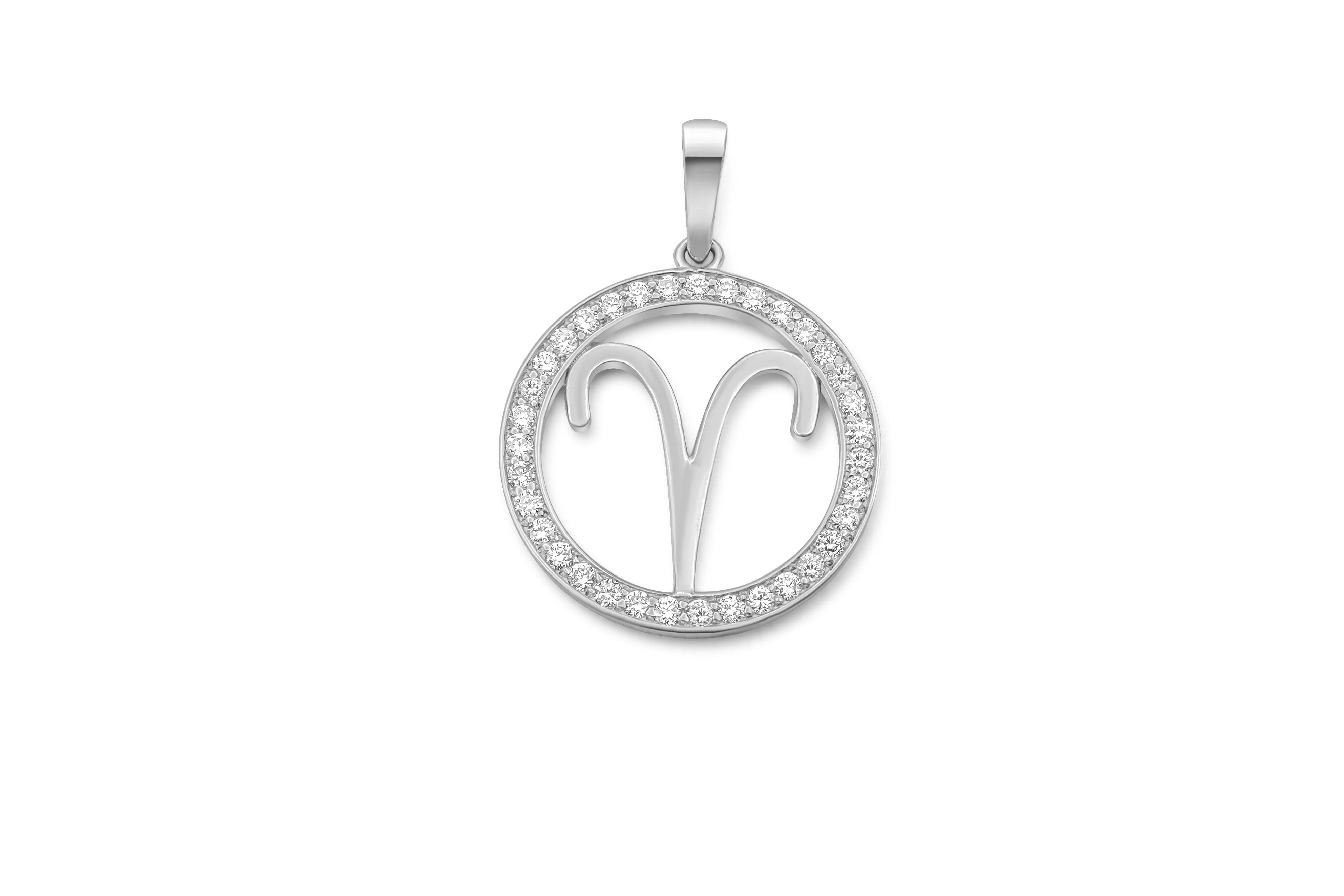 14K Gold Aries Zodiac Diamond Men's Pendant (0.65 CTW) - Image 5