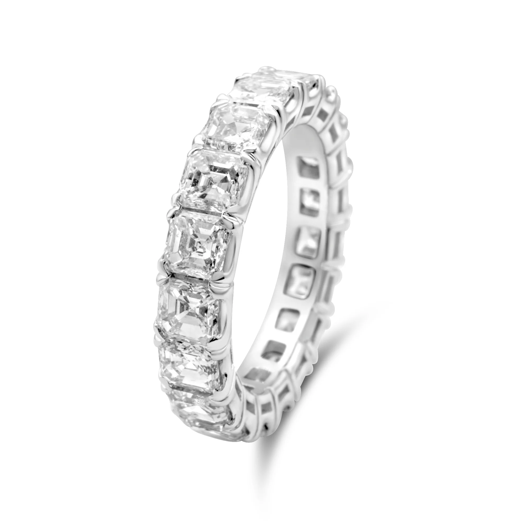 Emerald Cut Eternity Wedding Band 4.07 CT
