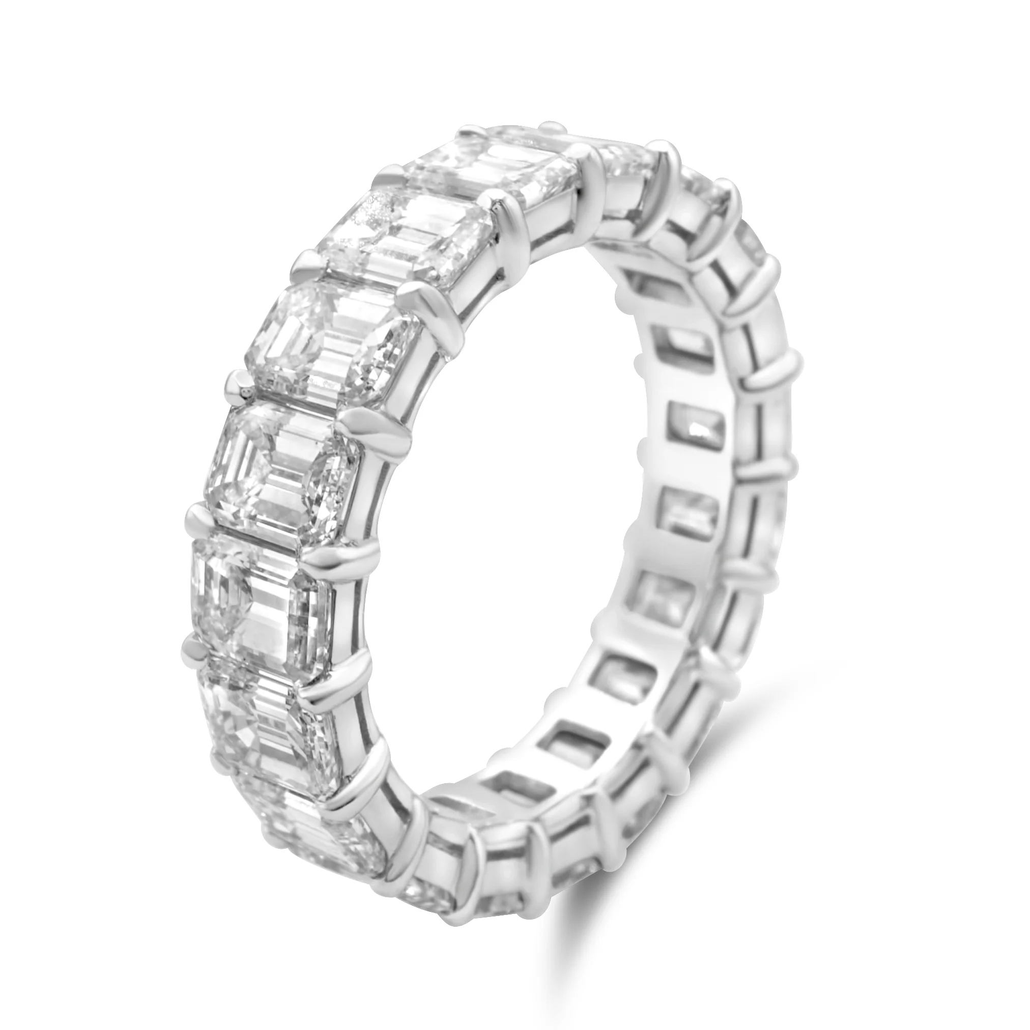 Emerald Cut Eternity Wedding Band 6.13 CT