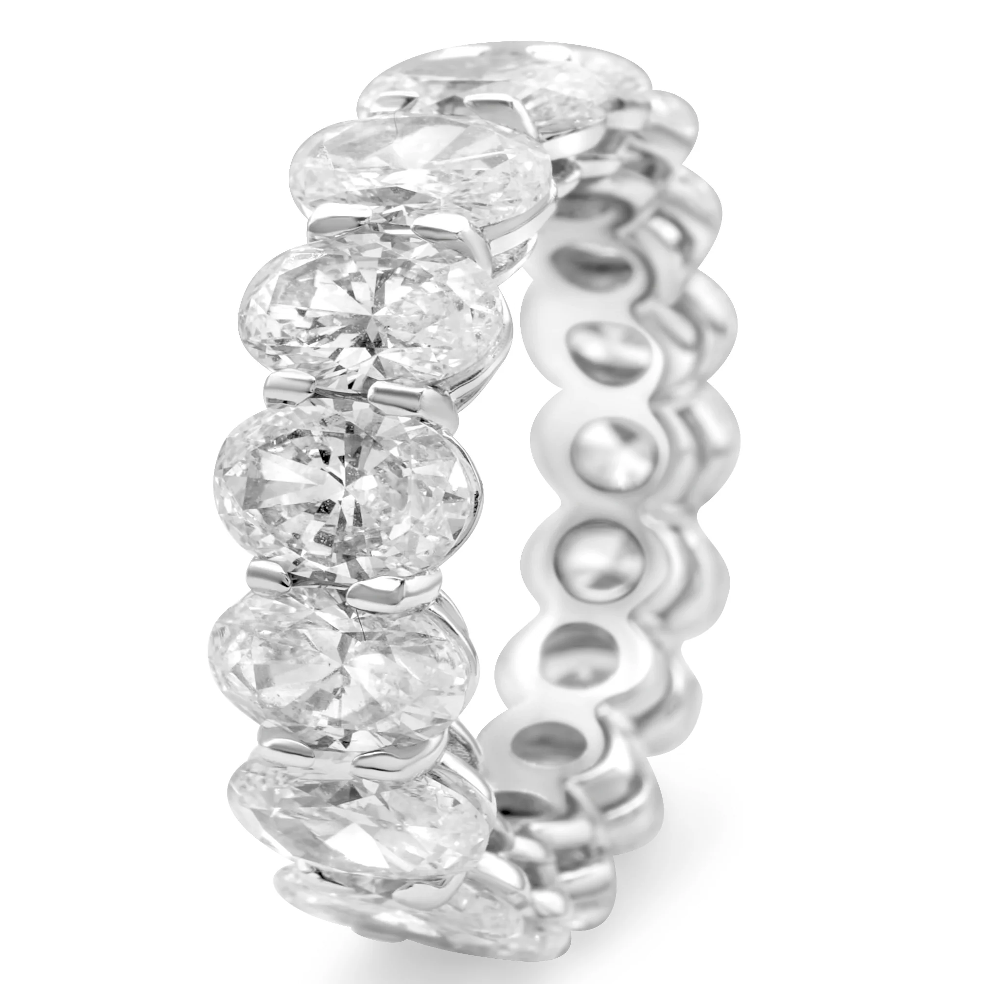 Oval Eternity Diamond Wedding Band 6.94 CT
